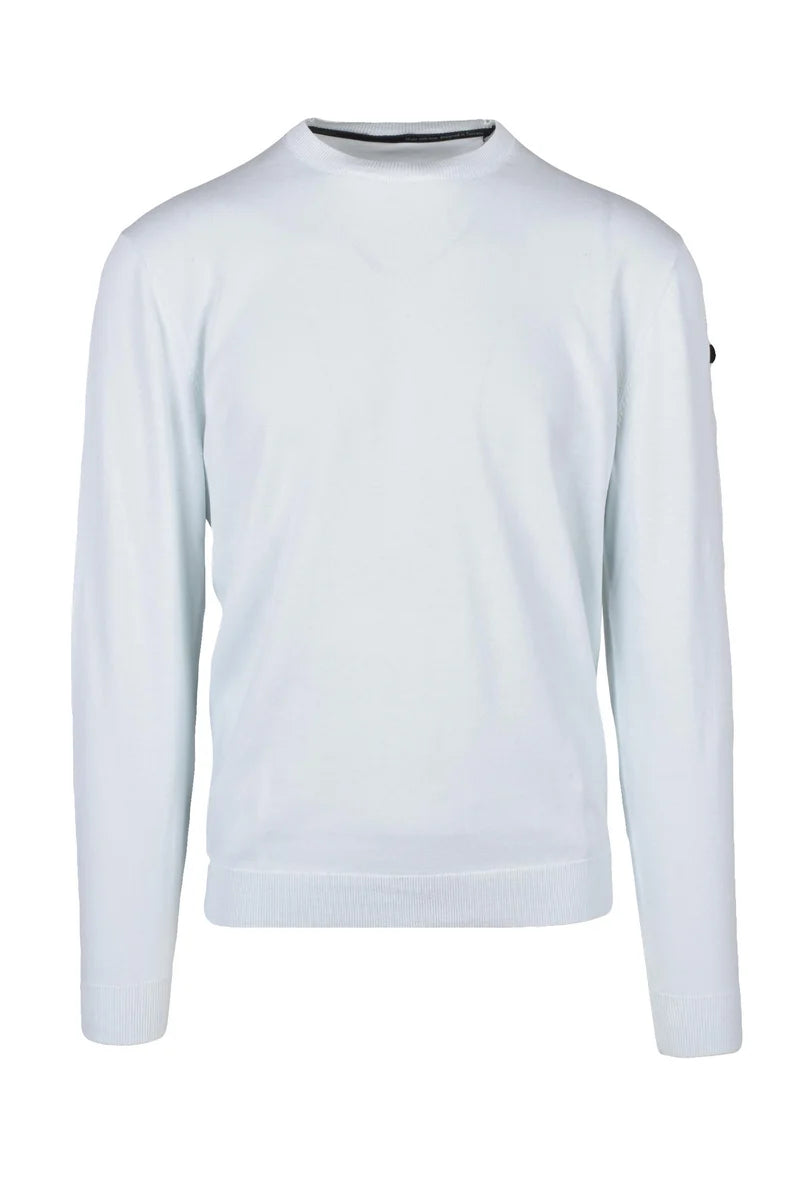 Crew Neck Sweater Cotton - Aquamarine