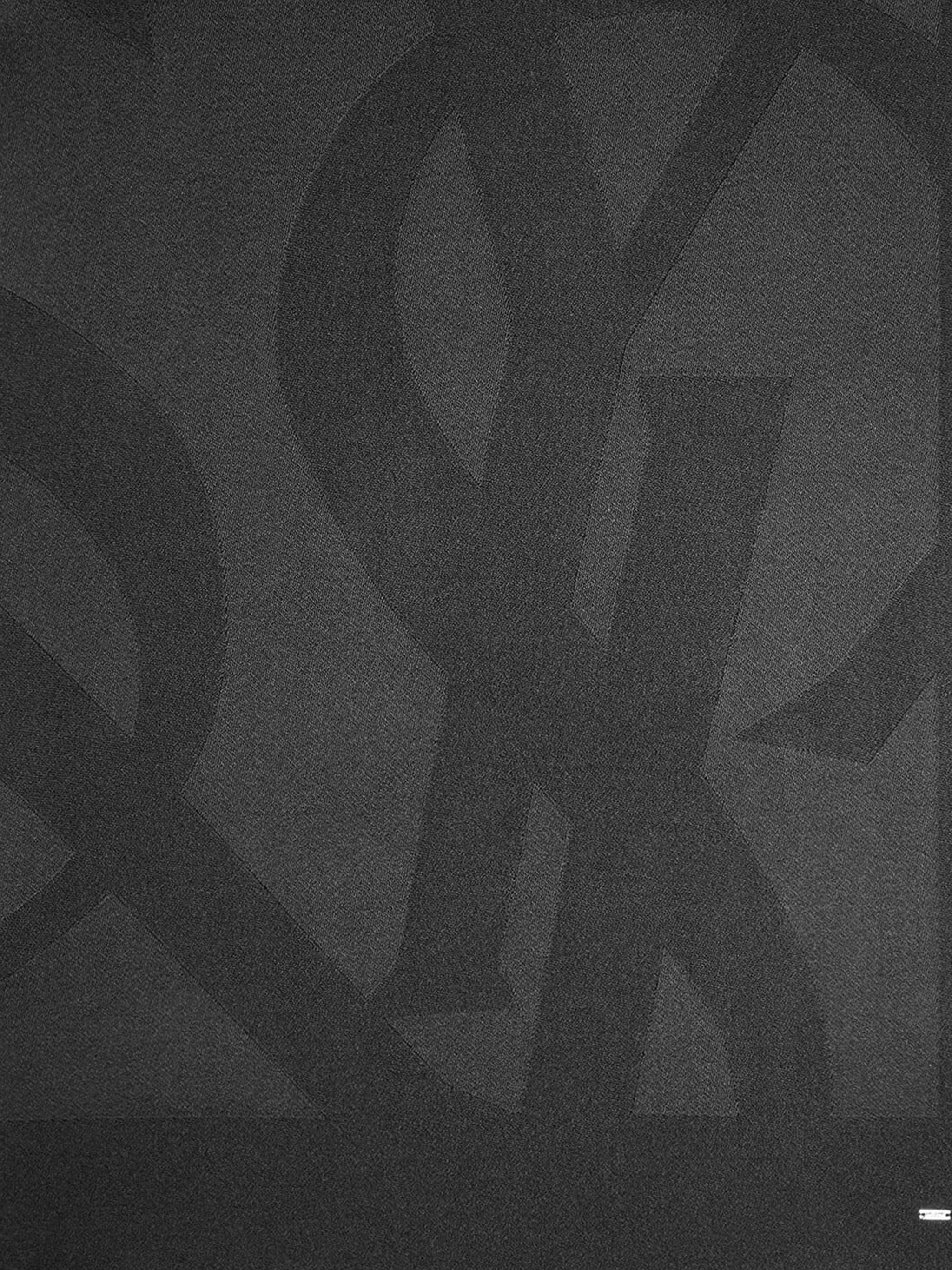 Black Sciarpa Tonal Pattern Scarf