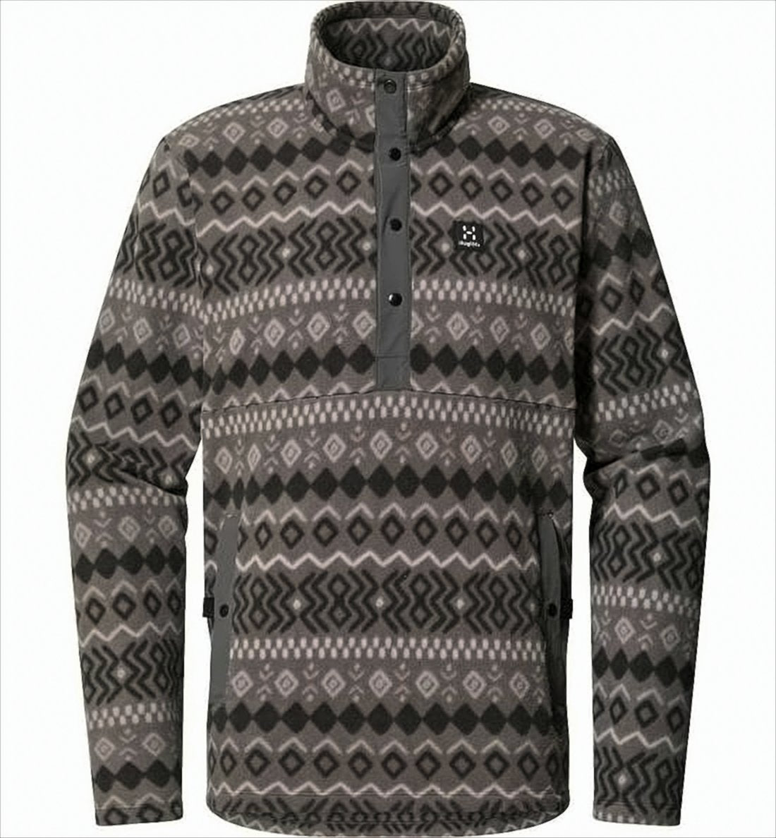 Geometric Patterned Zip-Up Knit