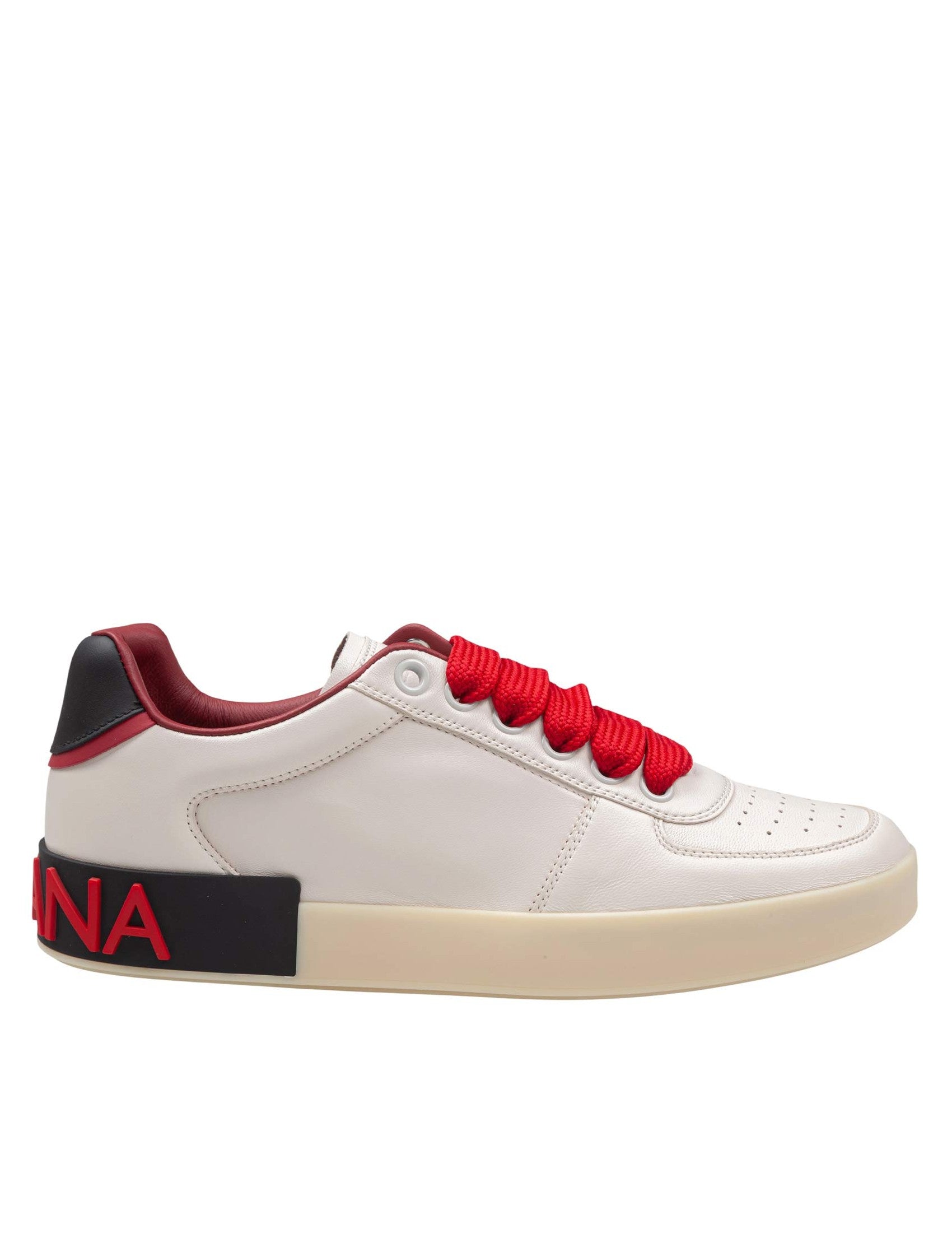 Portofino Nappa Leather Sneakers In Cream