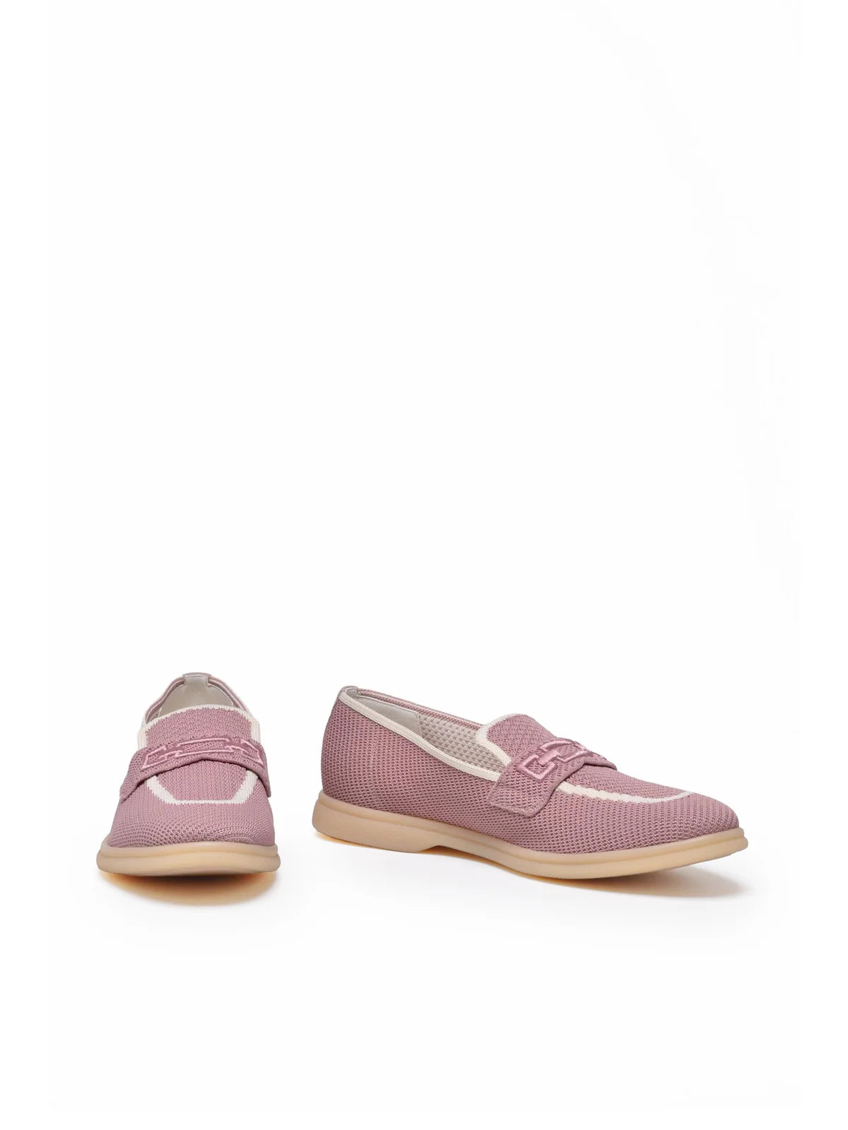 Pink Fabric Rubber Loafer