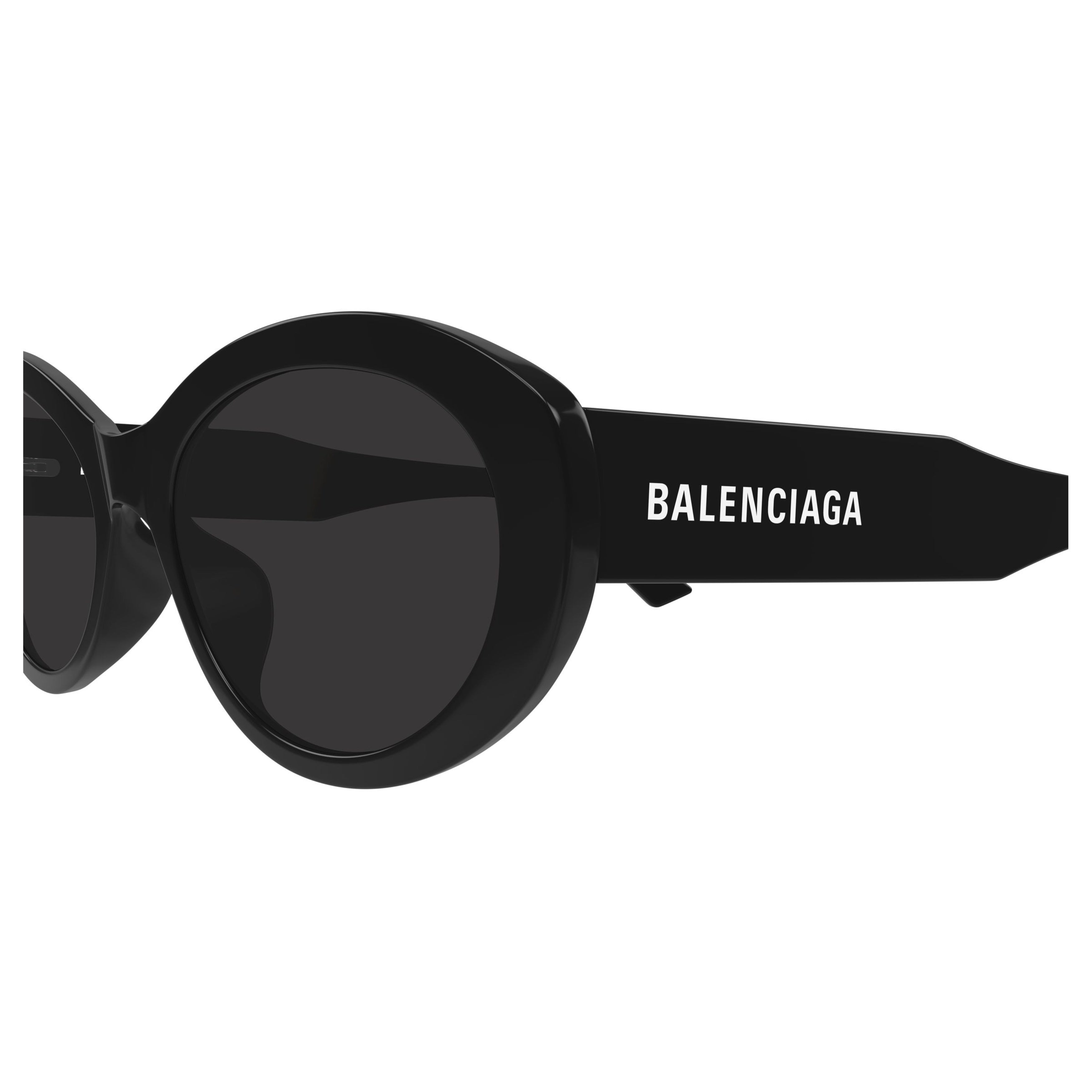 Bb0446s Oval Frame Sunglasses in Glossy Black