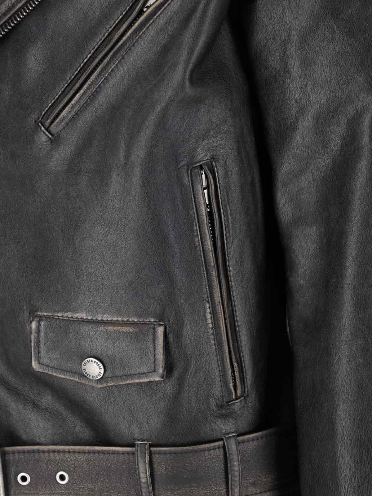Biker Jacket, In Black Calfskin