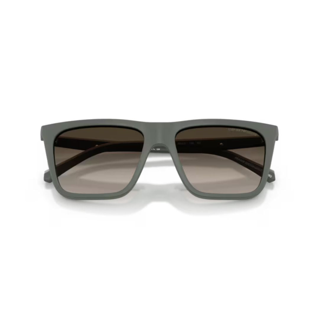 0ea4258 Rectangular Matte Green Eyeglasses with Subtle Logo Detail