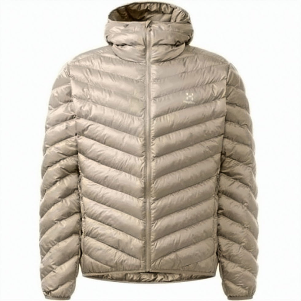 Quilted Padded Jacket with High Collar