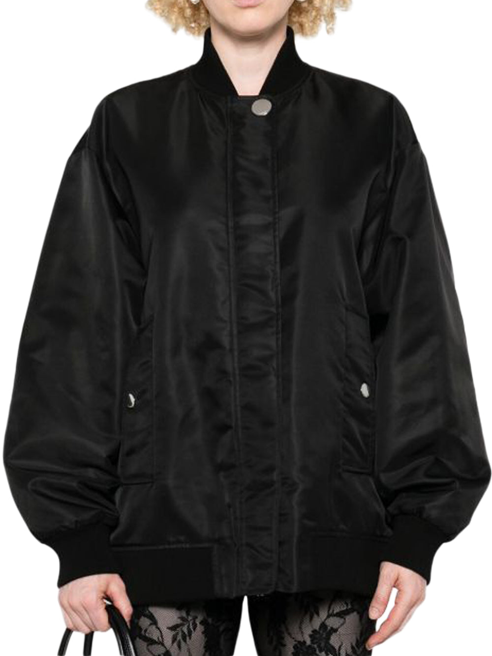 Smooth Polyamide Bomber Jacket