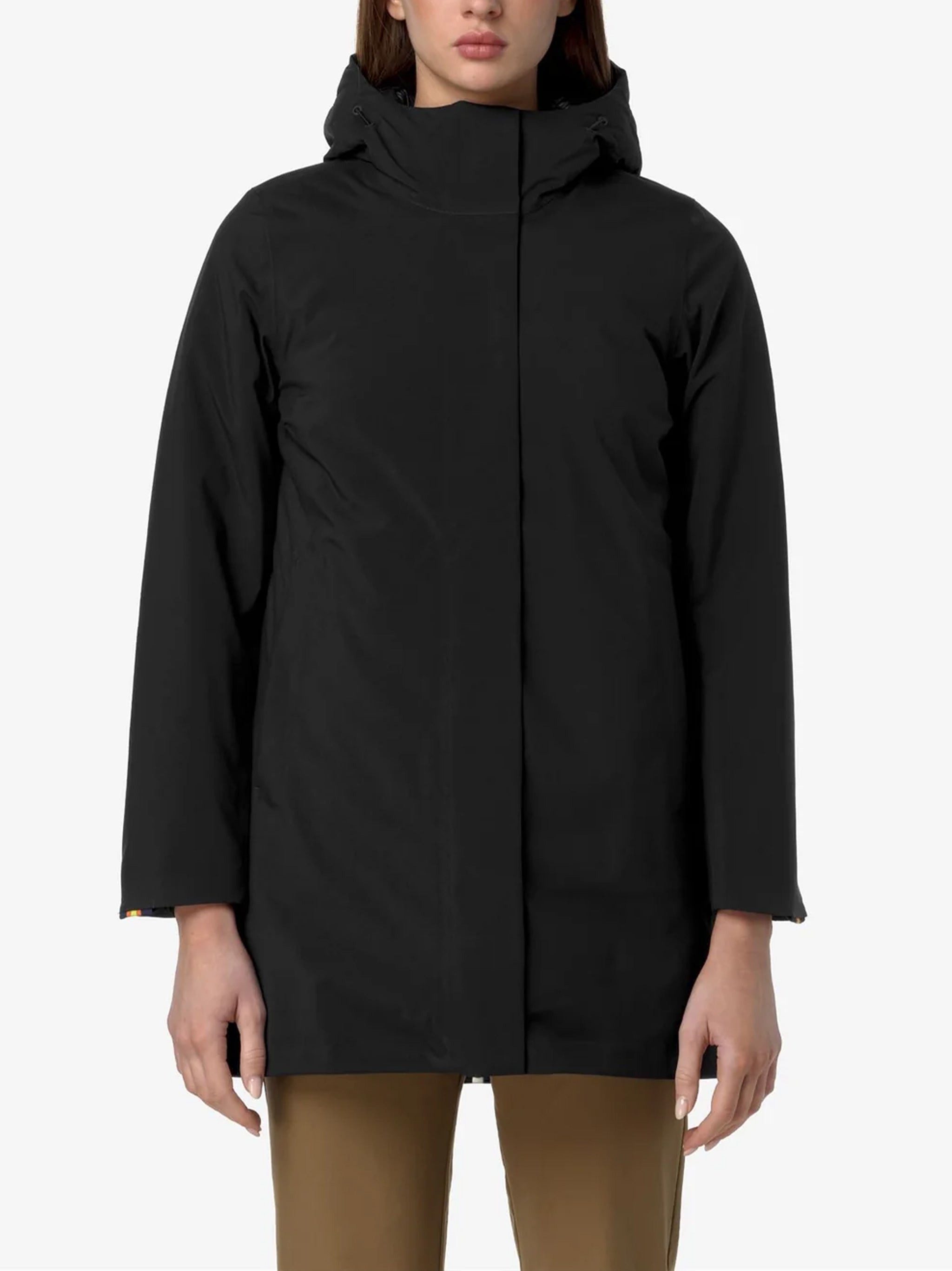Black Mathiel Bonded Padded Hooded Jacket