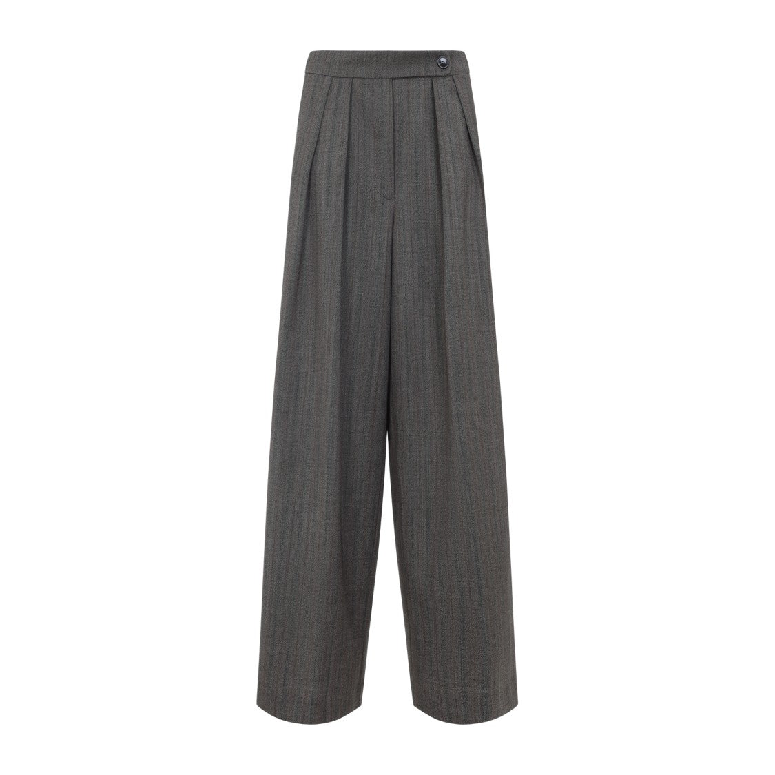 Wide-Leg Wool Trousers With High Waist