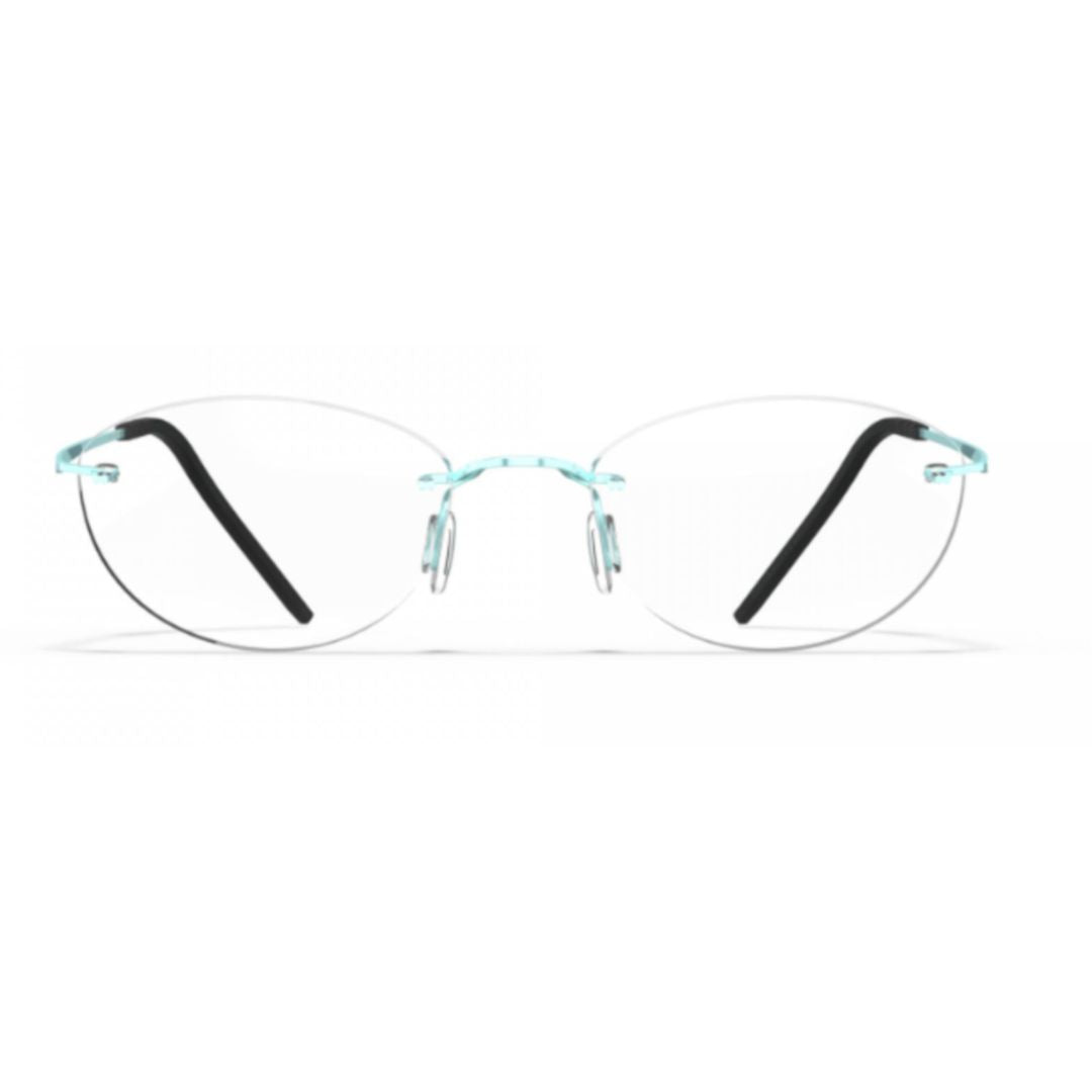 Bf1076 Aero Loop B4-P2 Rimless Oval Eyeglasses with Beta Titanium Alloy Frame
