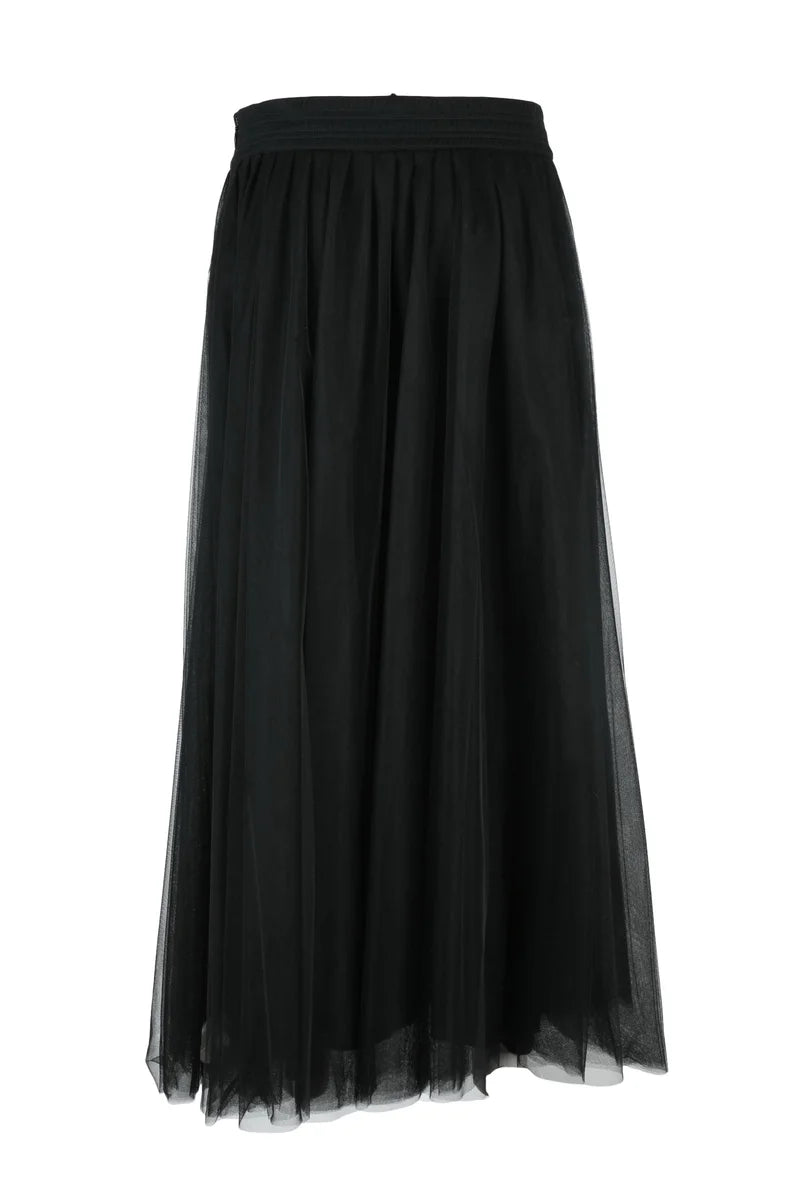 Long Tulle Skirt - Black