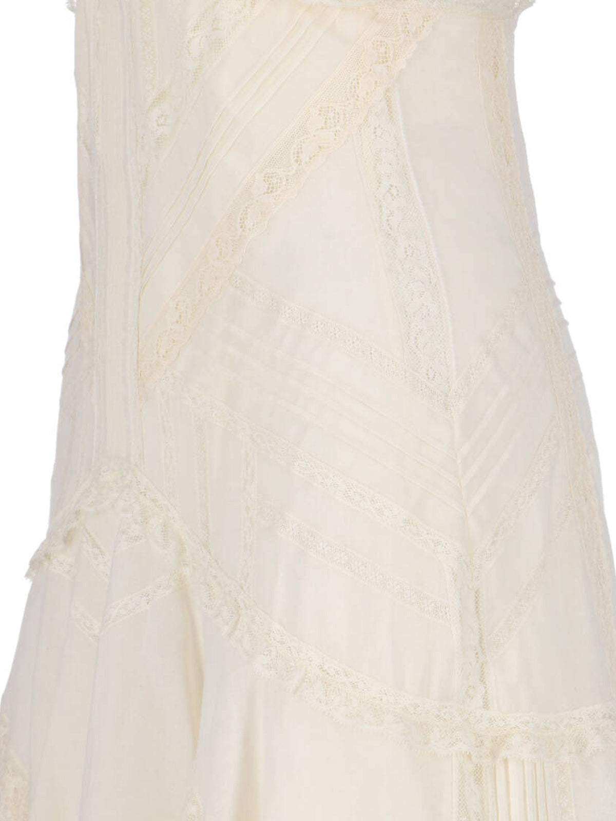 Ivory Cotton Muslin Midi Dress