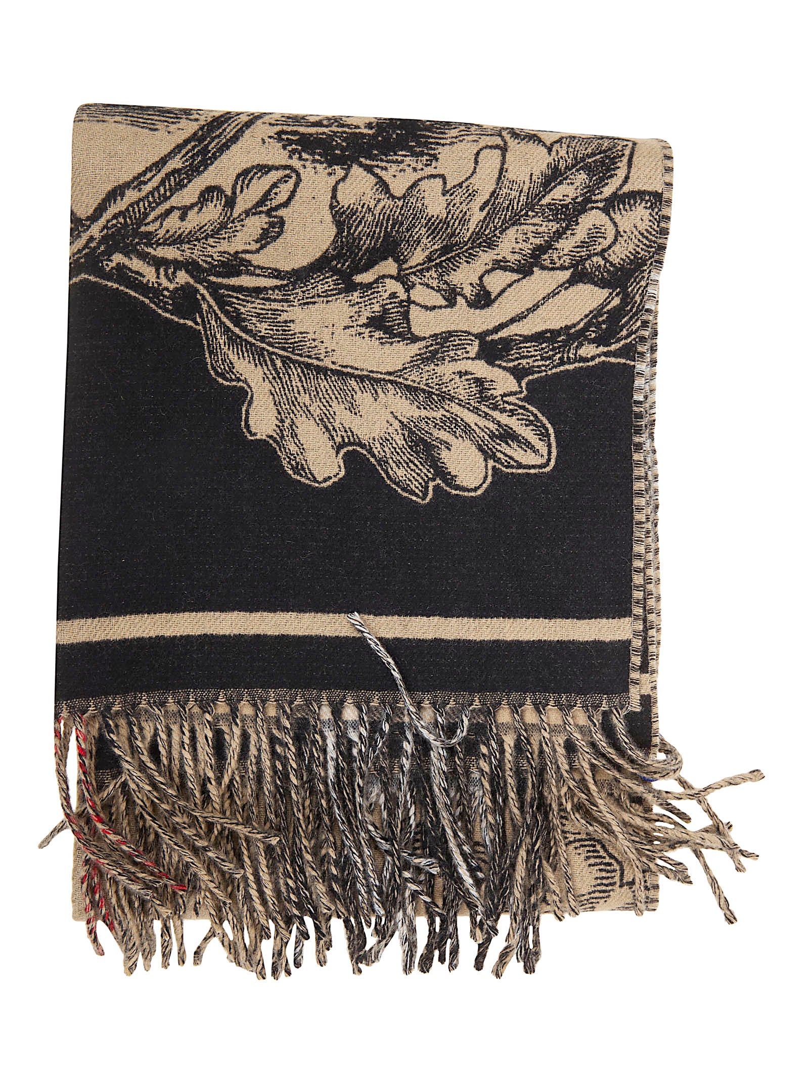 Botanical Print Cashmere Scarf