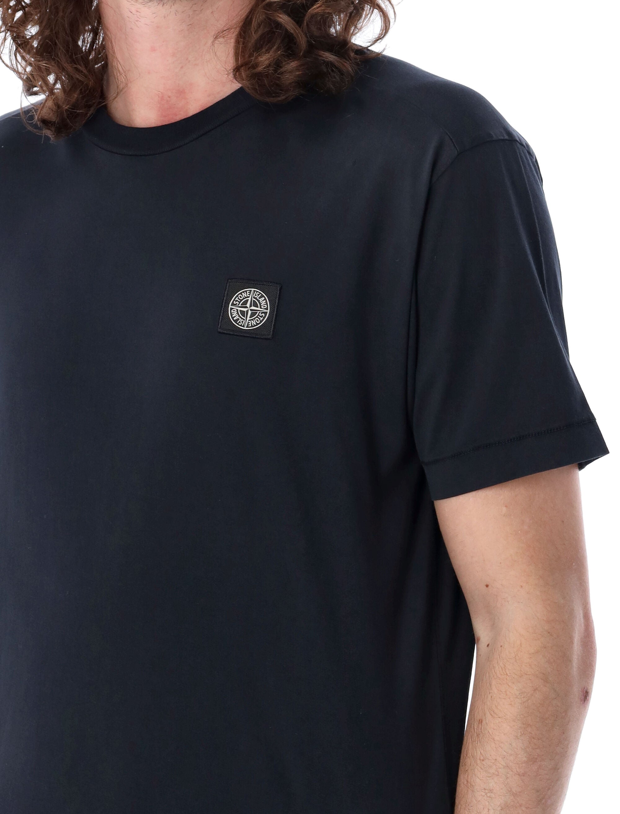 Cotton Jersey T-Shirt With Compass Patch
