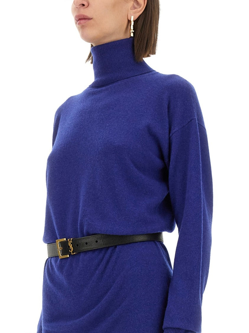 High-Turtleneck Cashmere And Silk Pullover