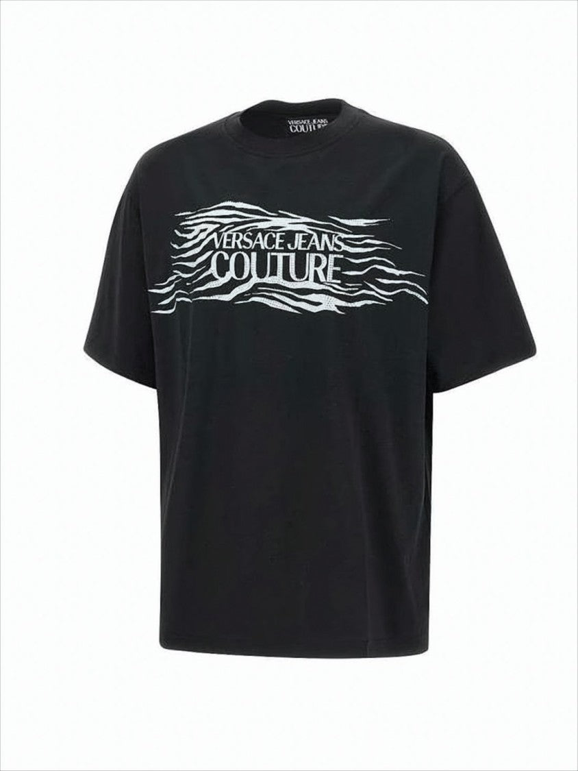 Relaxed-Fit Black Graphic Print T-Shirt