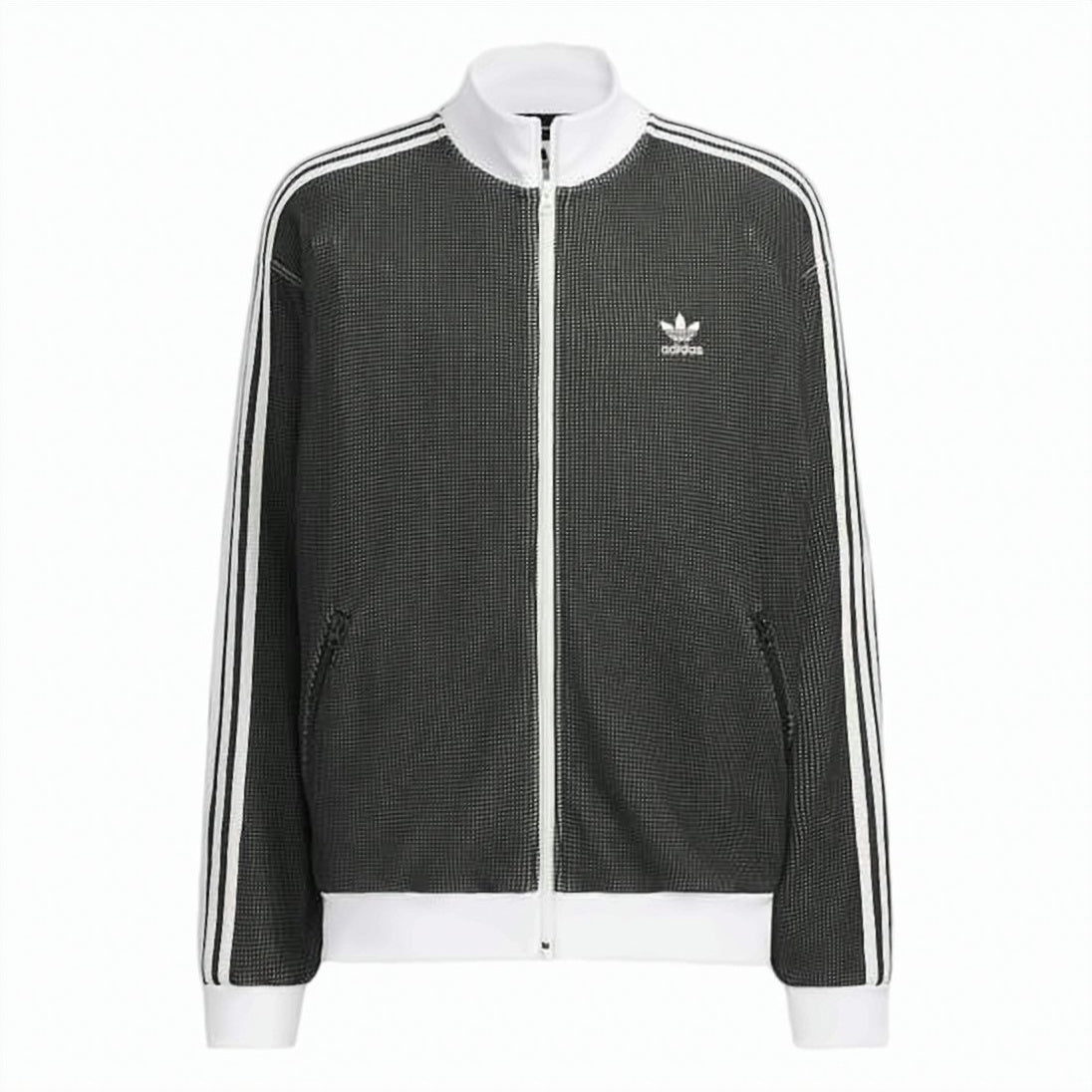 Textured Black Zip-Up Jacket