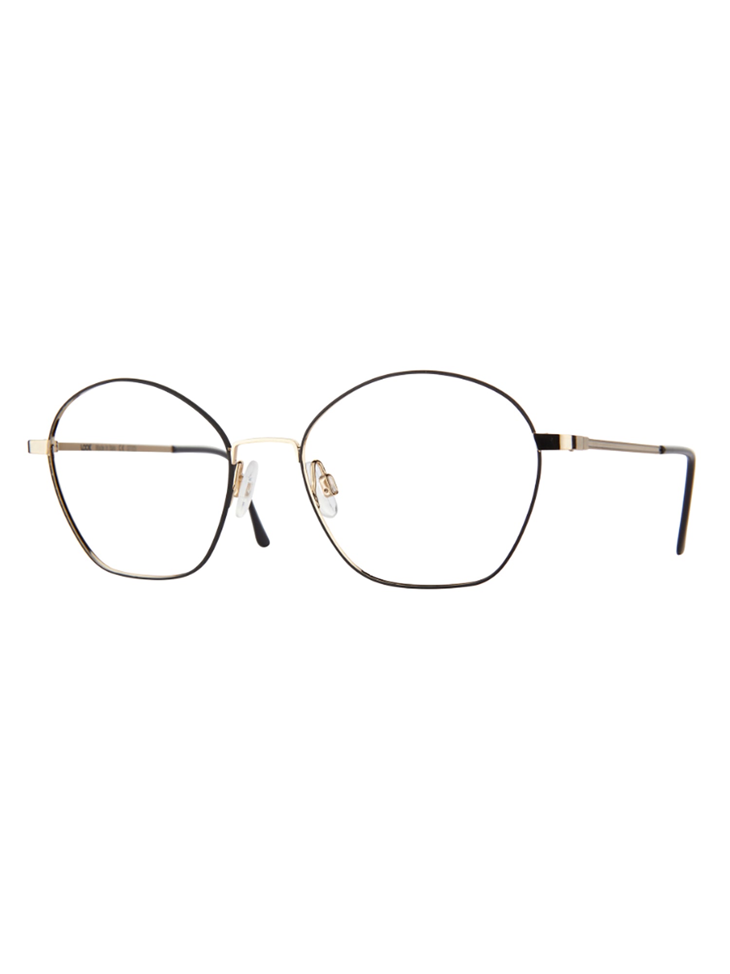 Geometric Black Optical Frames with Sleek Metal Finish