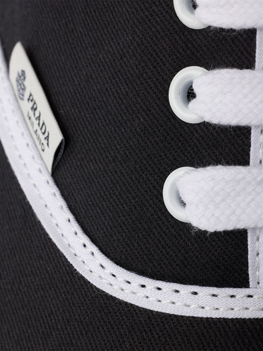 Low-Top Black Canvas Sneakers