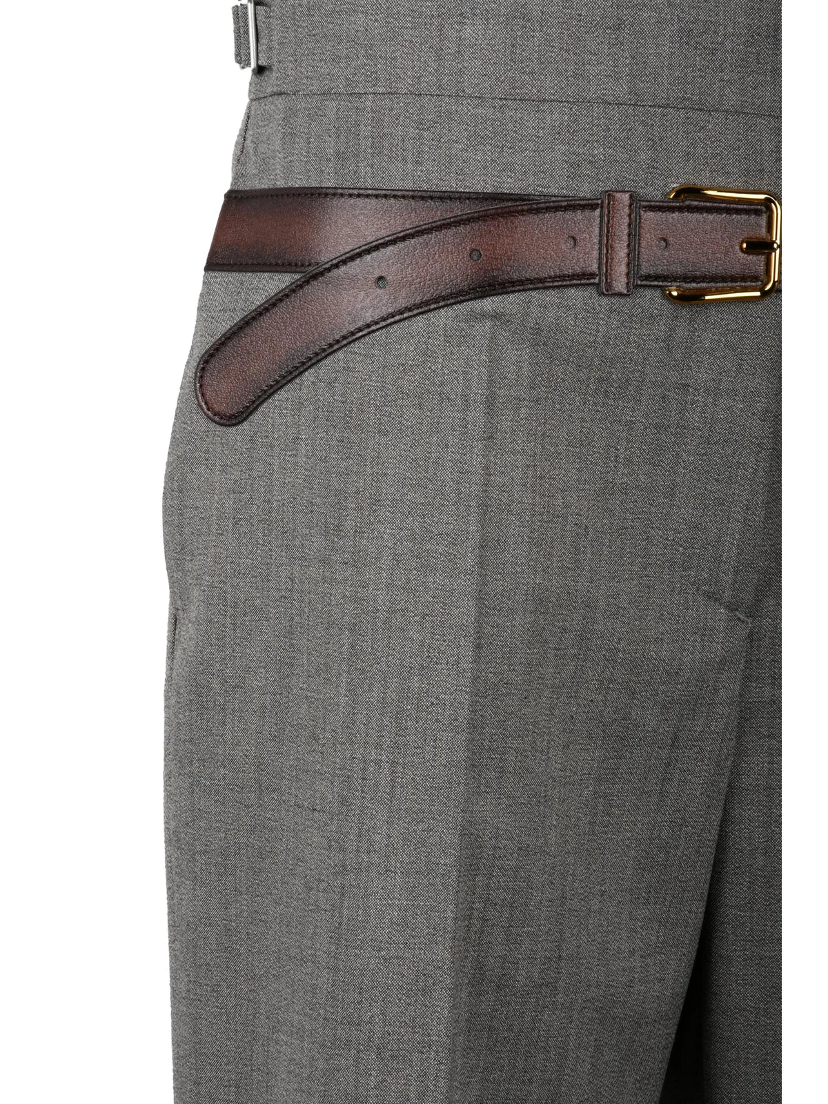 Tailored Grey Trousers with Subtle Crease