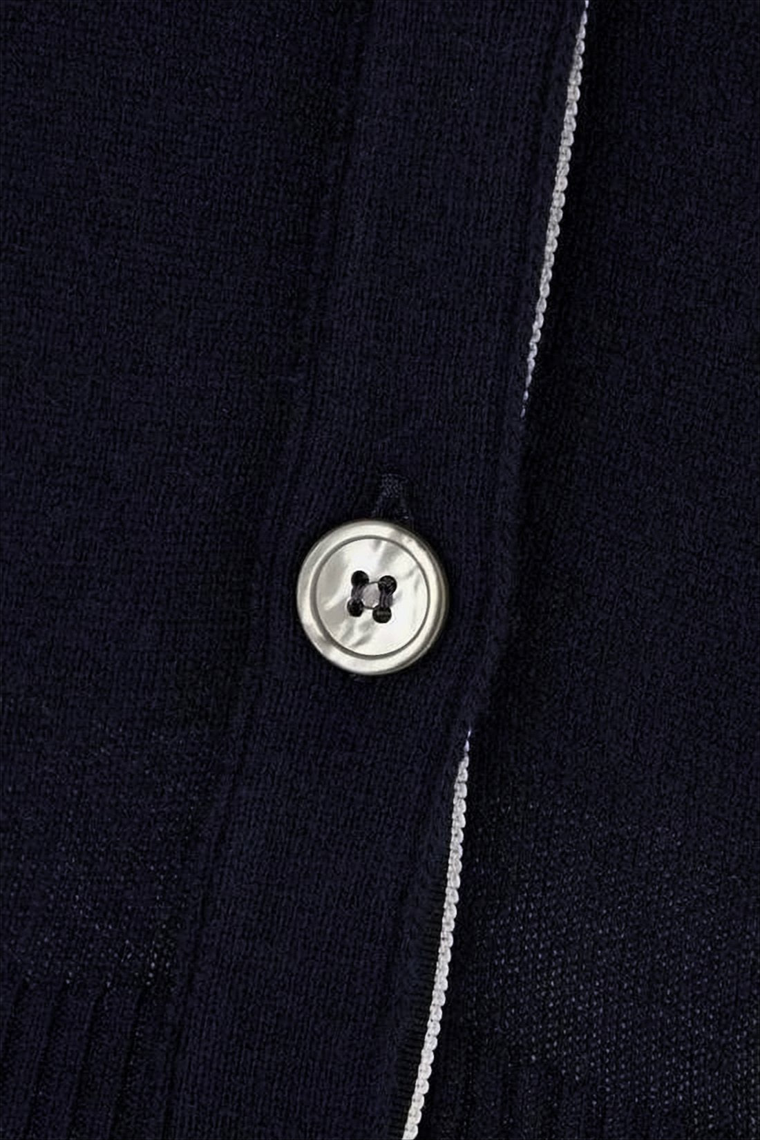 Fitted Cashmere Cardigan with Distinctive Striped Sleeves