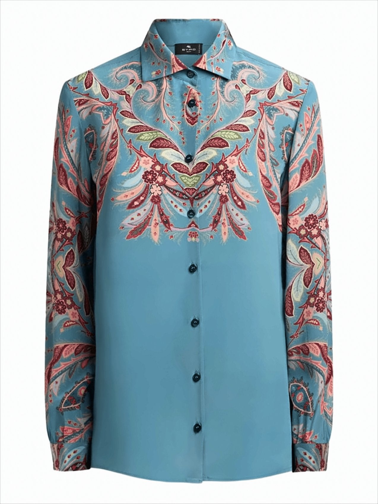 Paisley-Printed Silk Crêpe de Chine Blouse