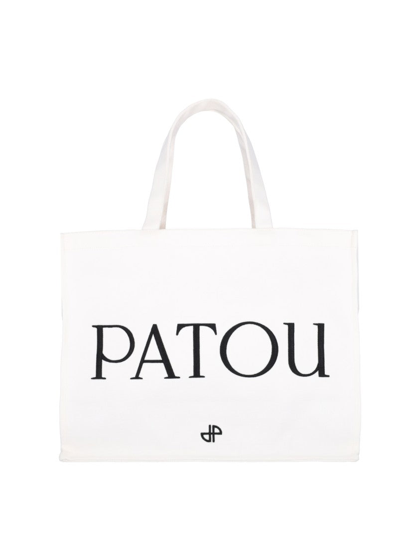 Large Logo Tote Bag – White