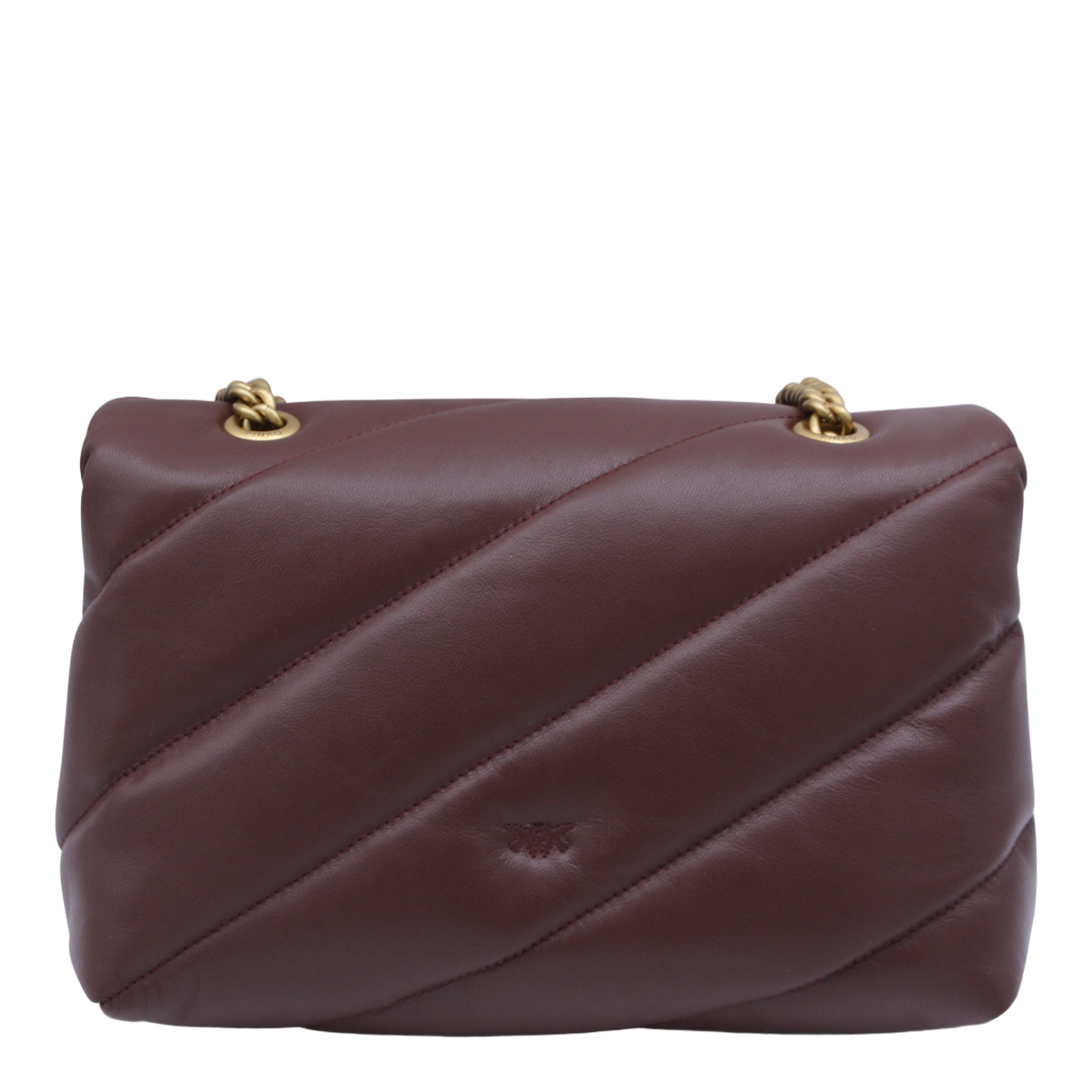 Quilted Purple Bag With Gold-Tone Bird Clasp
