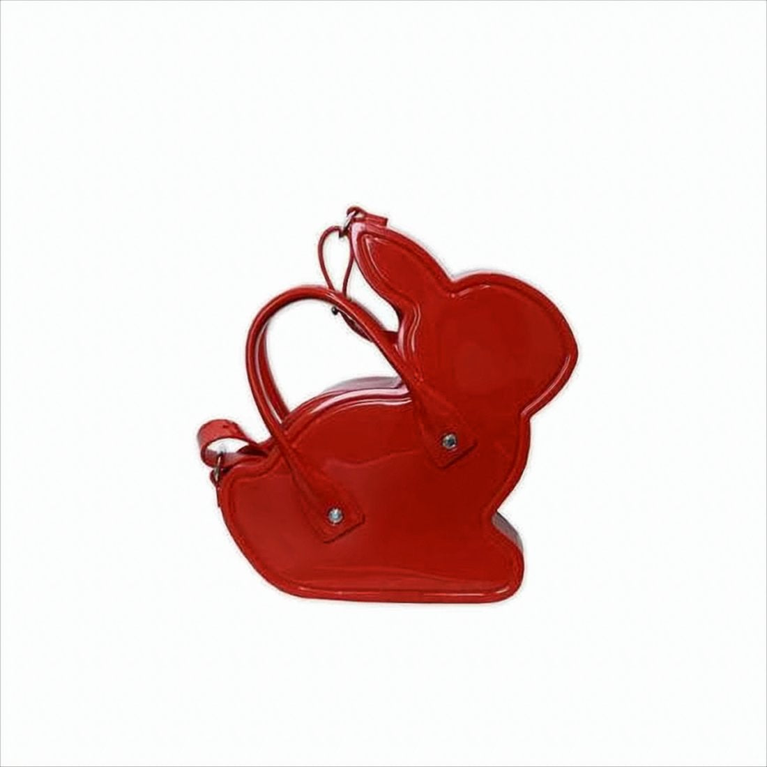 Unique Rabbit-Shaped Red Tote Bag