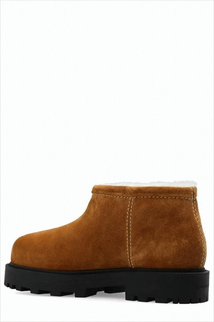 Luxurious Suede Ankle Boots with Rugged Sole