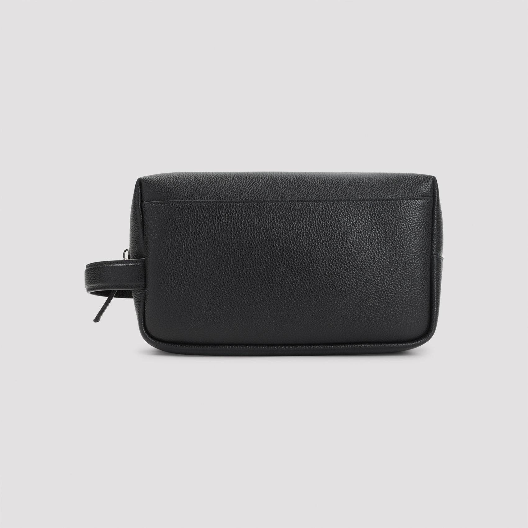 Rectangular Black Pouch in Smooth Calf Leather