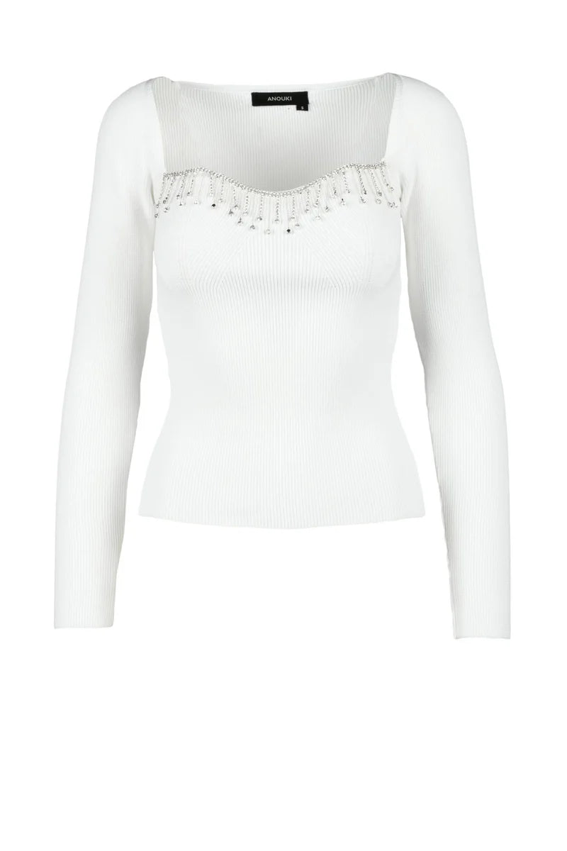 Crewneck Sweater - White