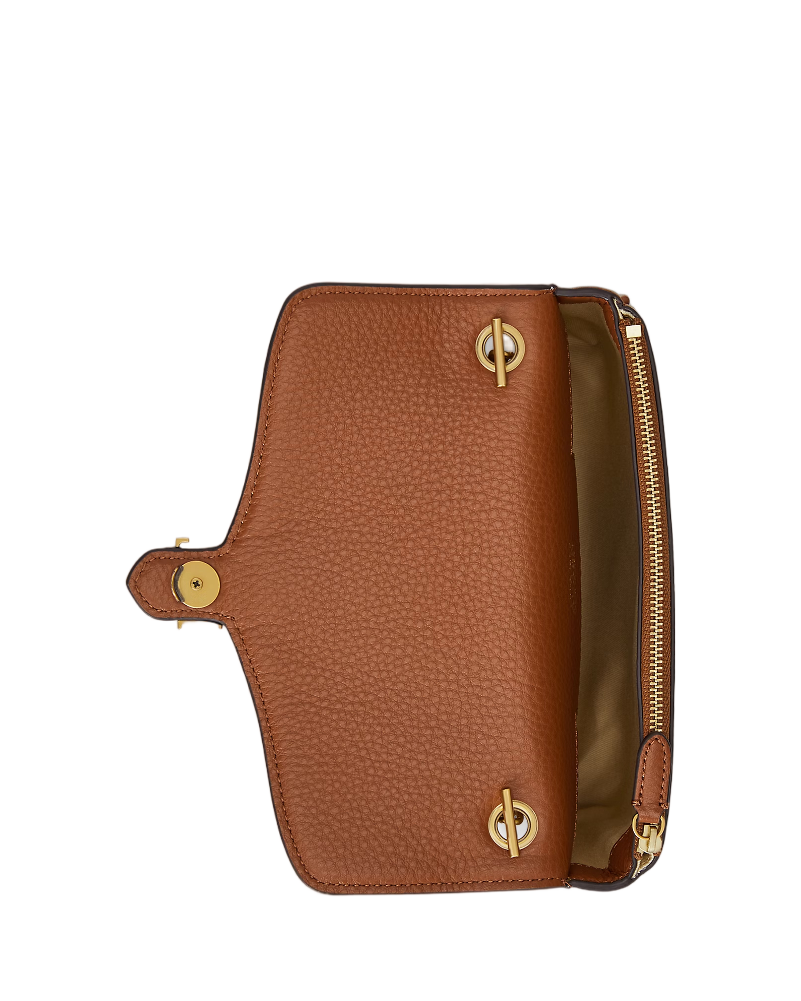 Luxe Pebble Leather Wallet on a Chain