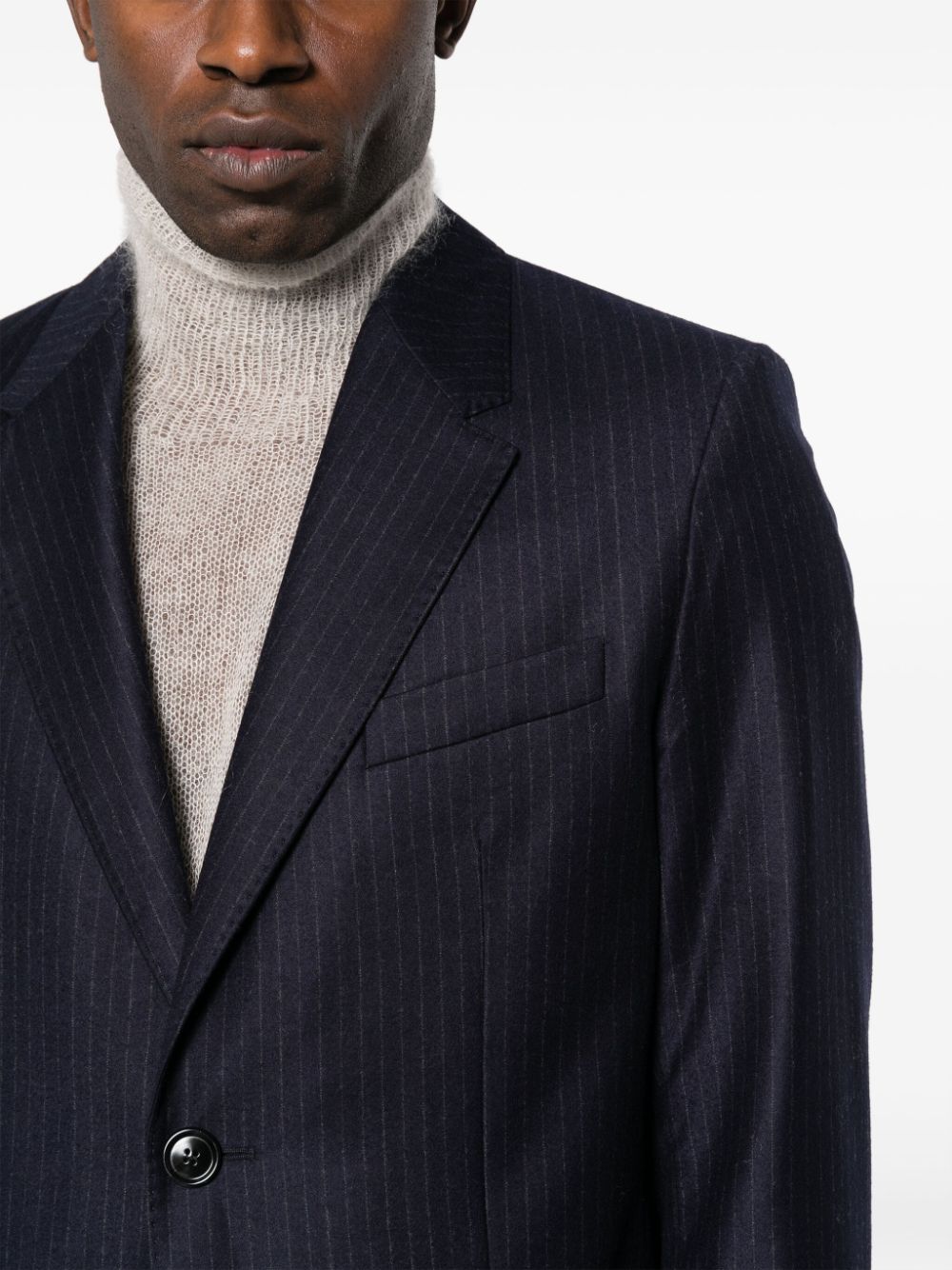 Tailored Navy Pinstripe Jacket