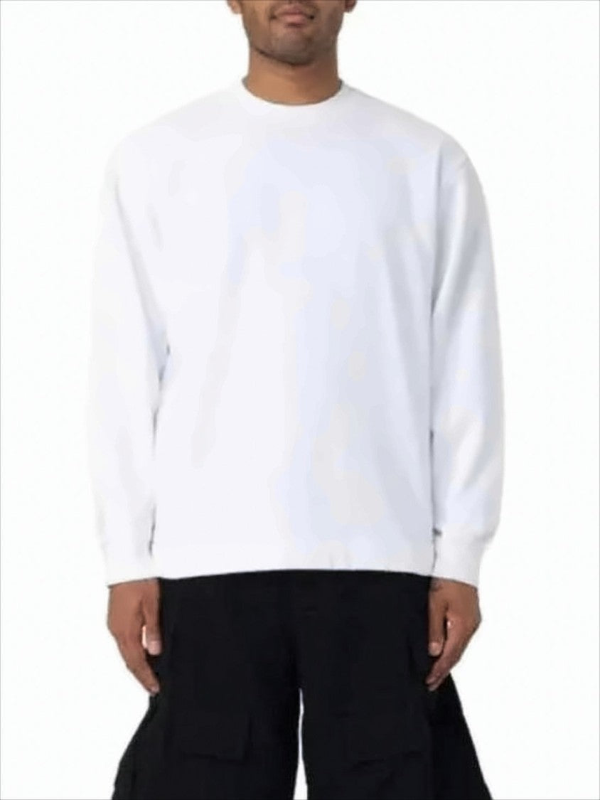 Long-Sleeve Cotton Top with Crew Neck