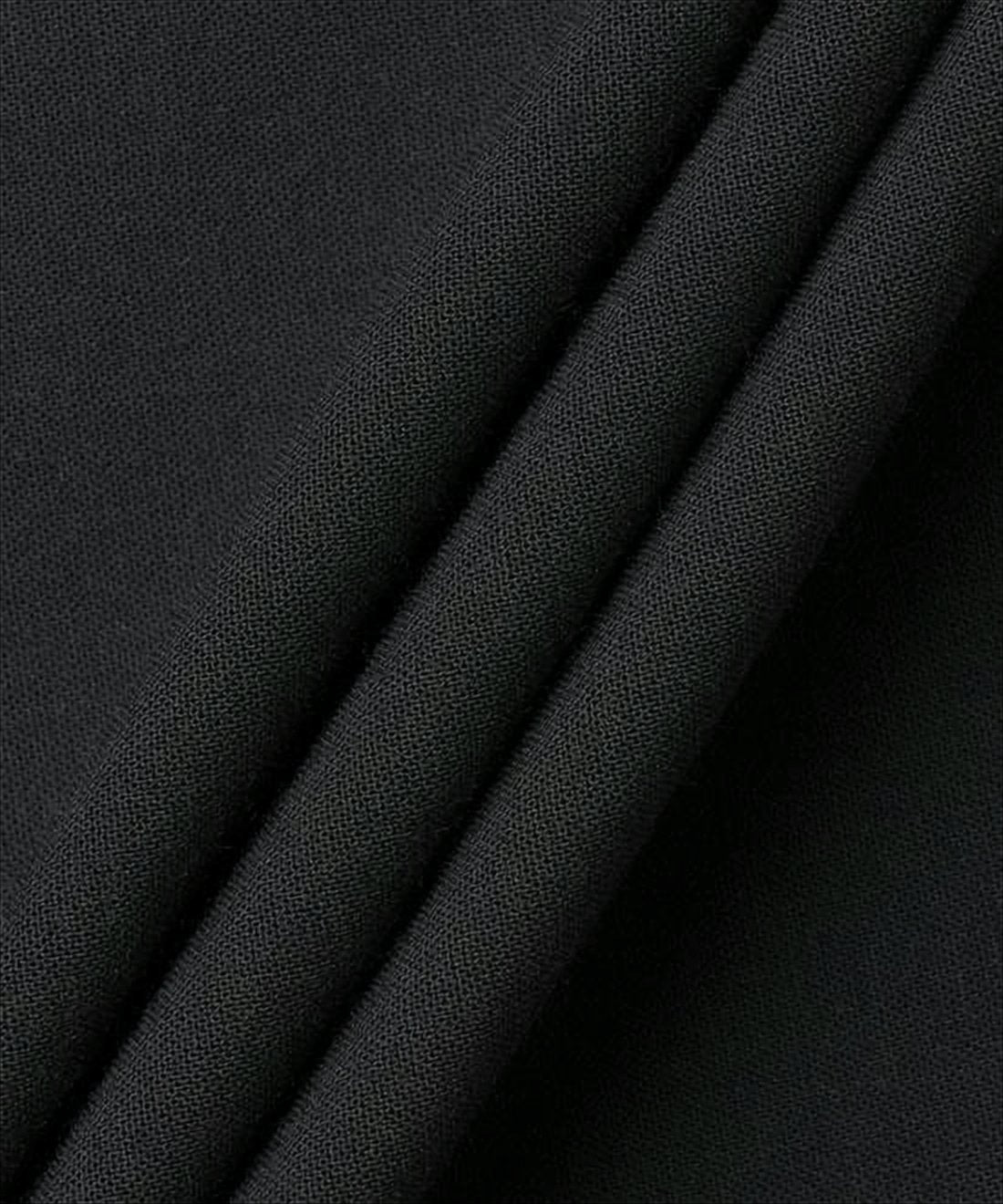 Long-Sleeve Black Tailored Shirt with Button-Down Collar