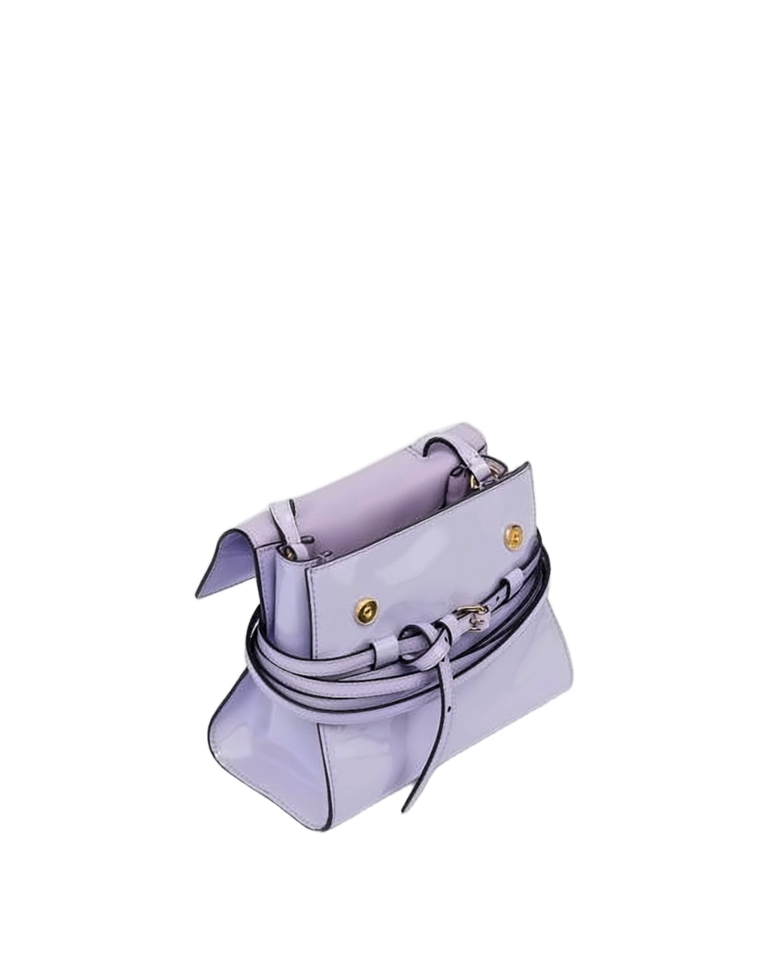 Structured Glossy Purple Moschino Tote Bag