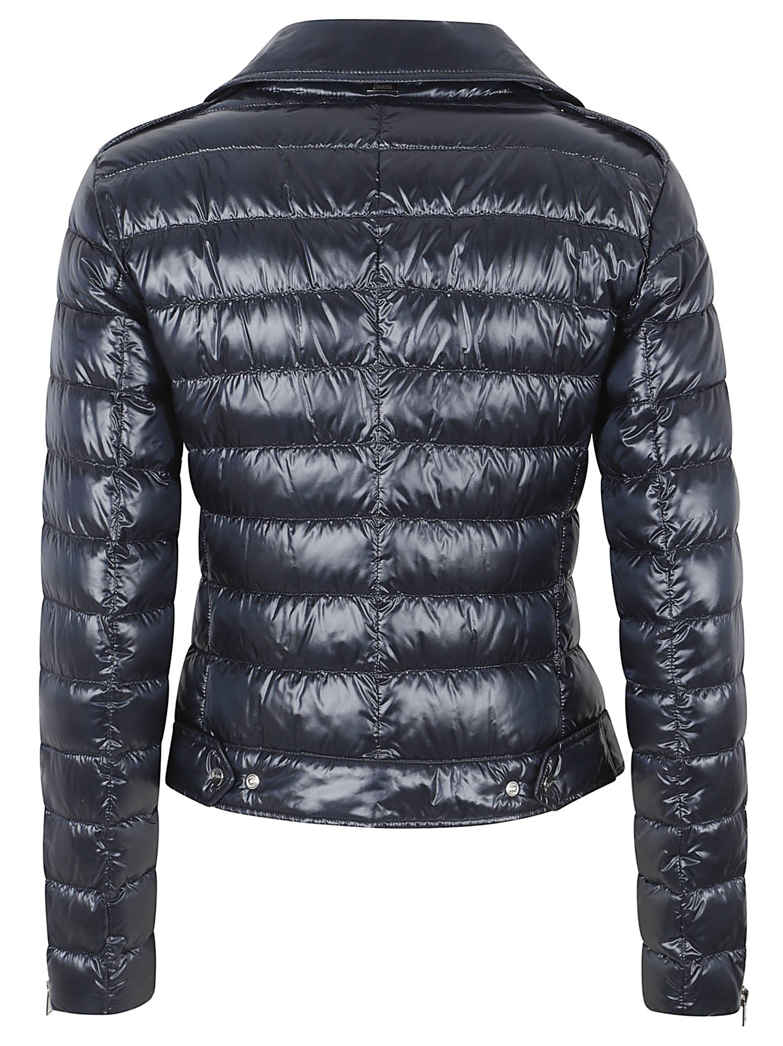 Quilted Biker Jacket With Classic Collar