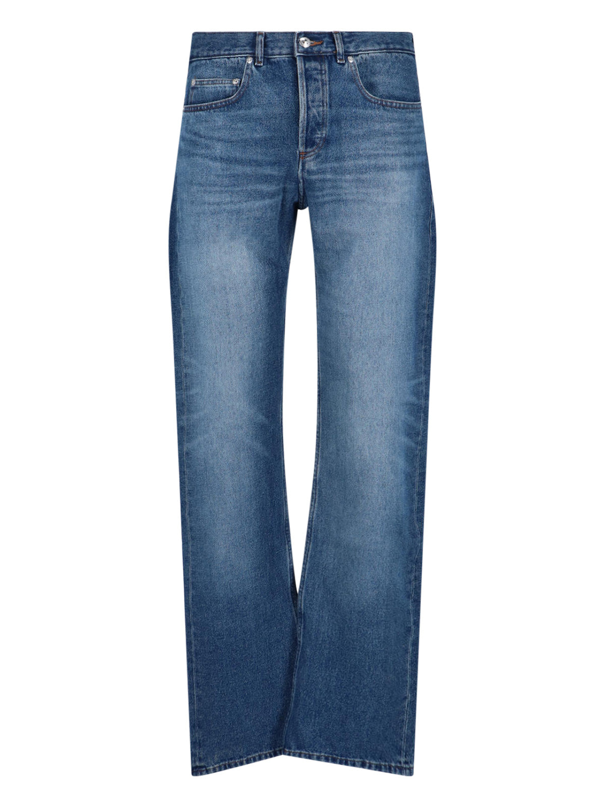 Straight Jeans In Light Blue Cotton Denim