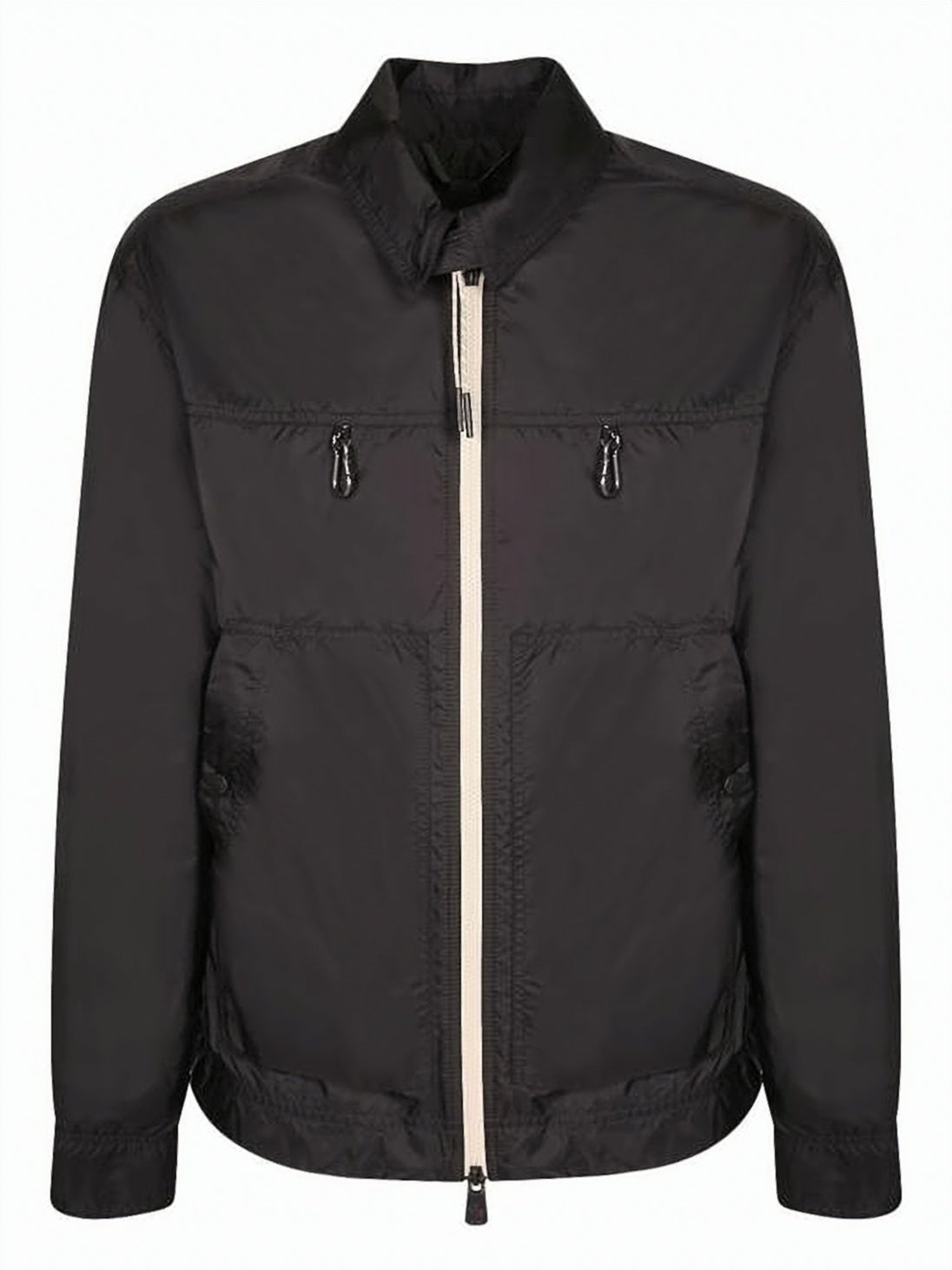 Smooth Polyamide Jacket With Stand Collar And Vent Detail