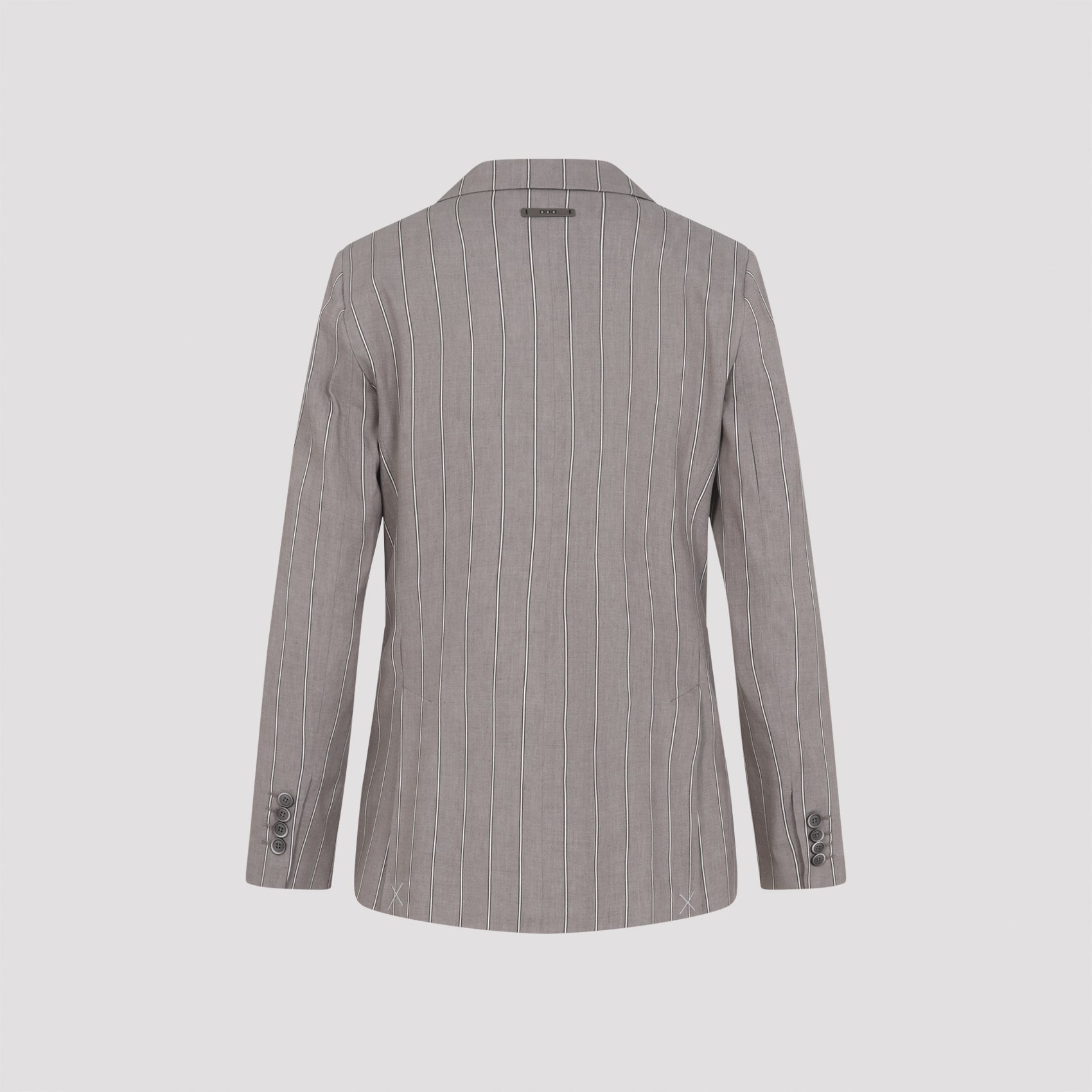 Double-Breasted Tailored Jacket With Pinstripes