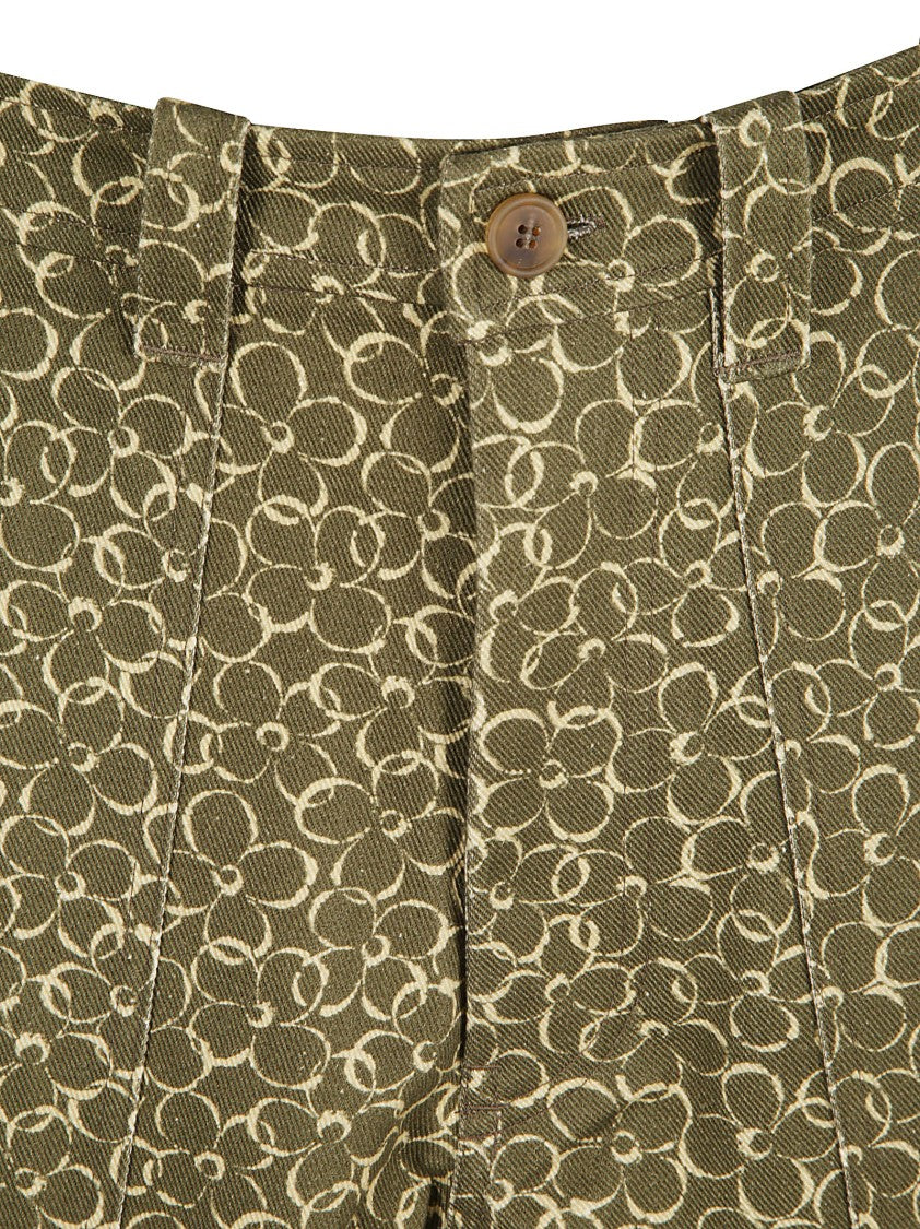 Classic Cut Shorts With All-Over Circular Pattern
