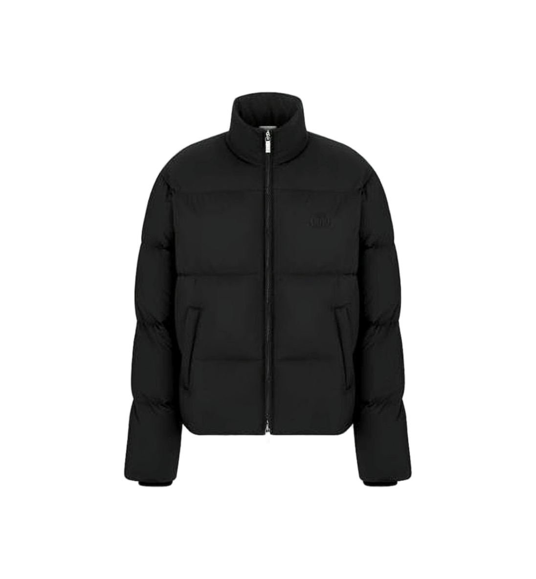 Short Padded Jacket with High Collar
