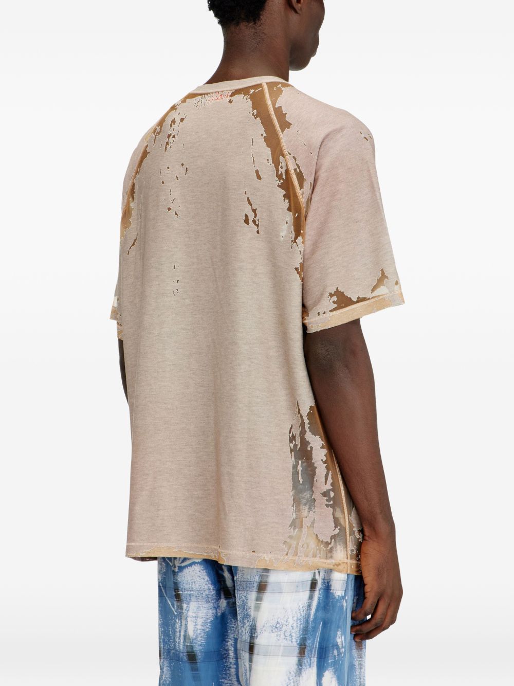 Distressed Abstract Print T-Shirt