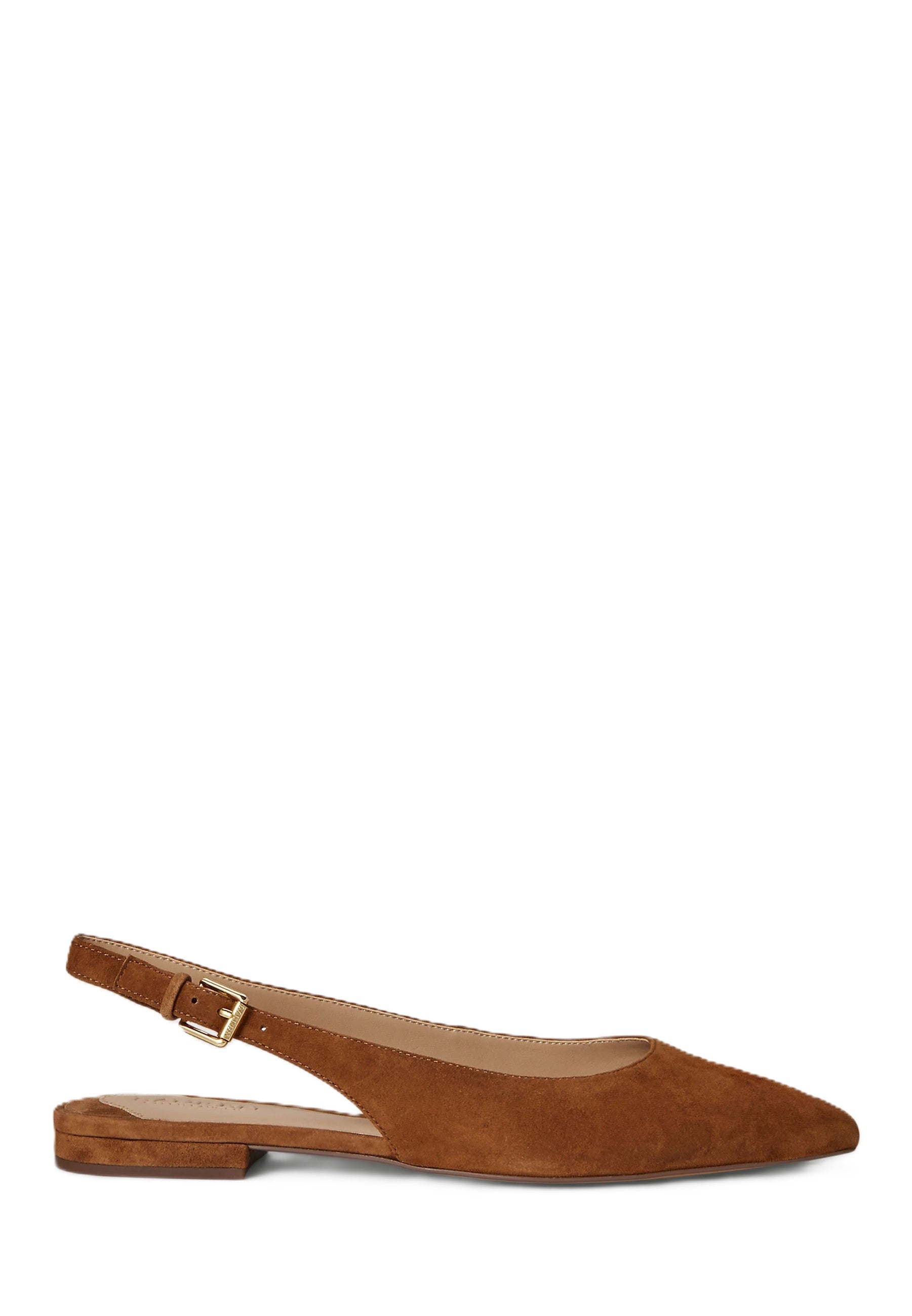 Brown Londyn Suede Slingback Flats
