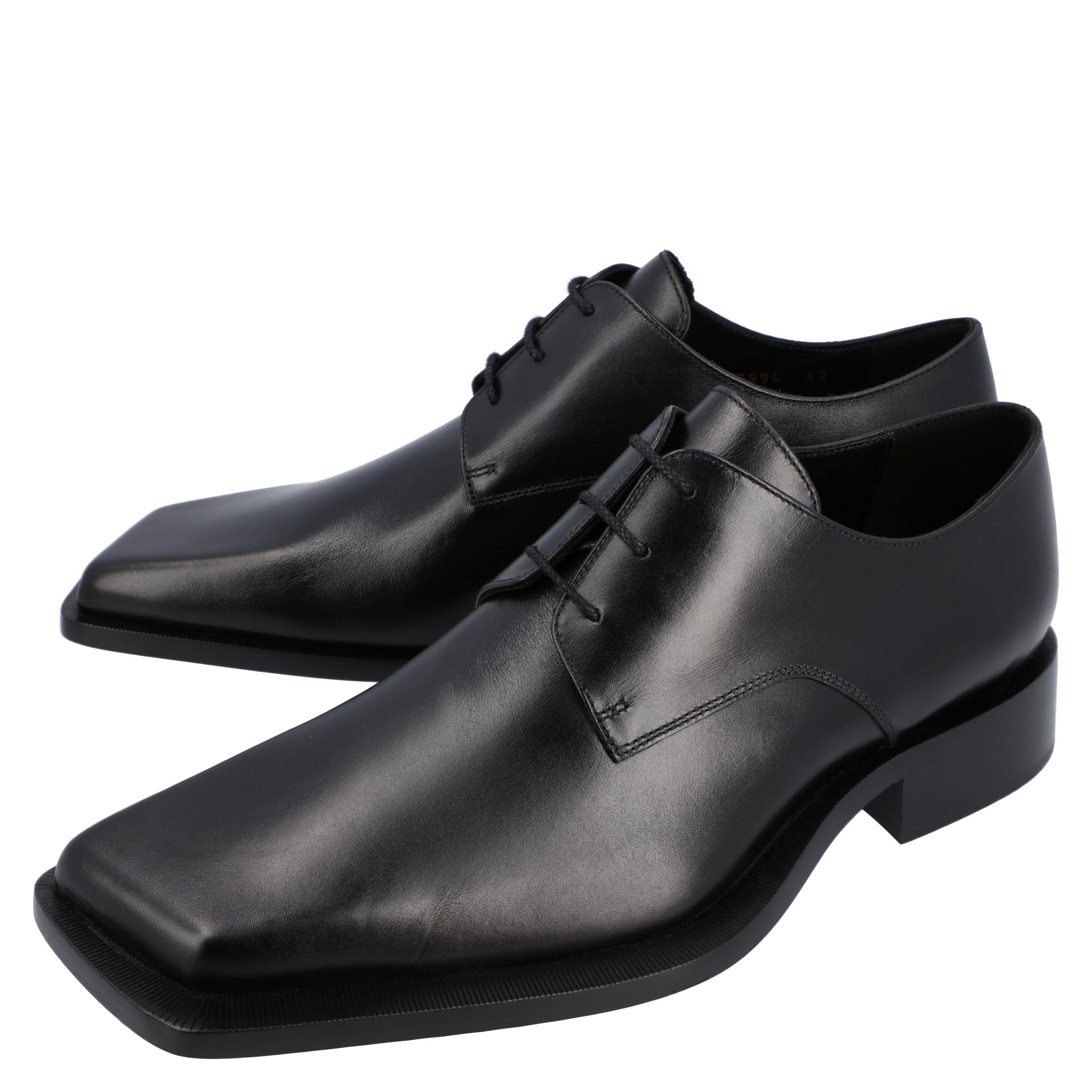 Leather Cut Derby Shoes Black