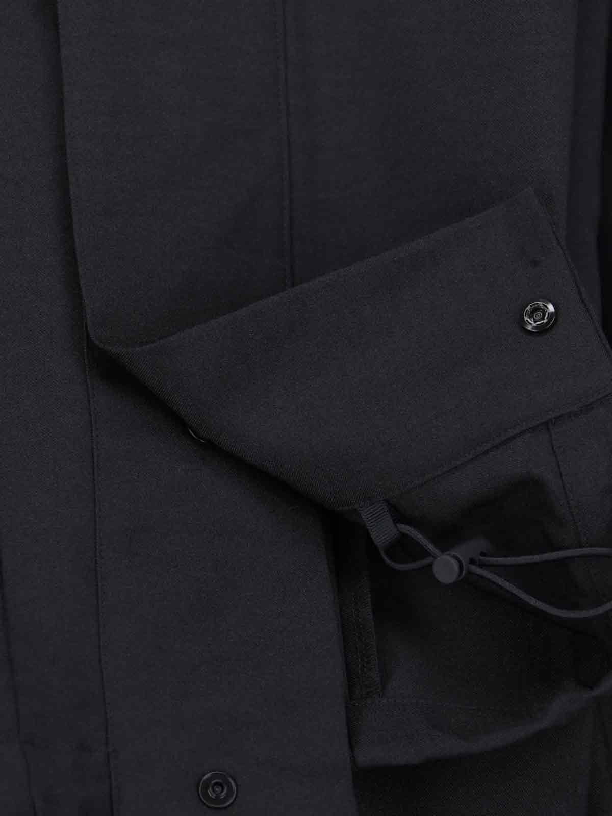 Track Pants In Recycled Black Fabric, Elasticated Mid-Rise