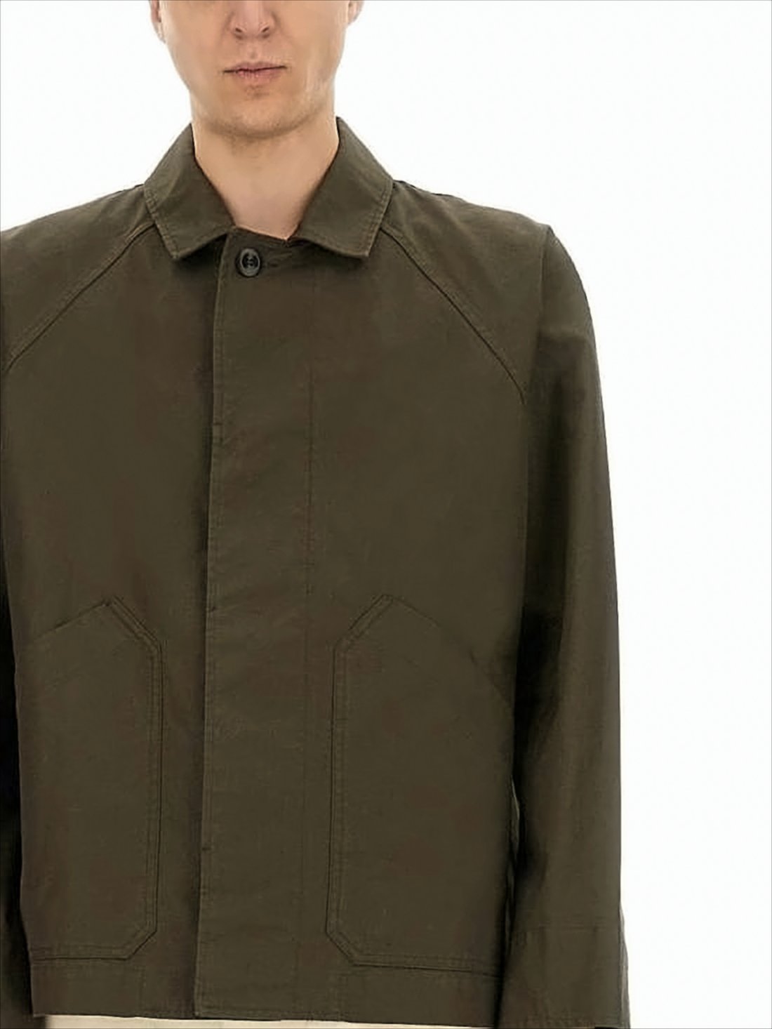 Boxy Cropped Jacket with Pointed Collar