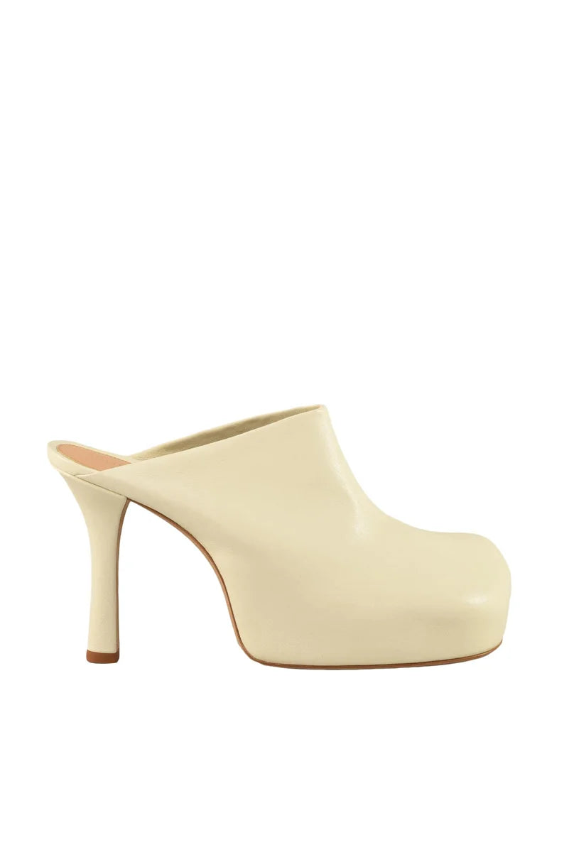 High Heel Mule - Cream