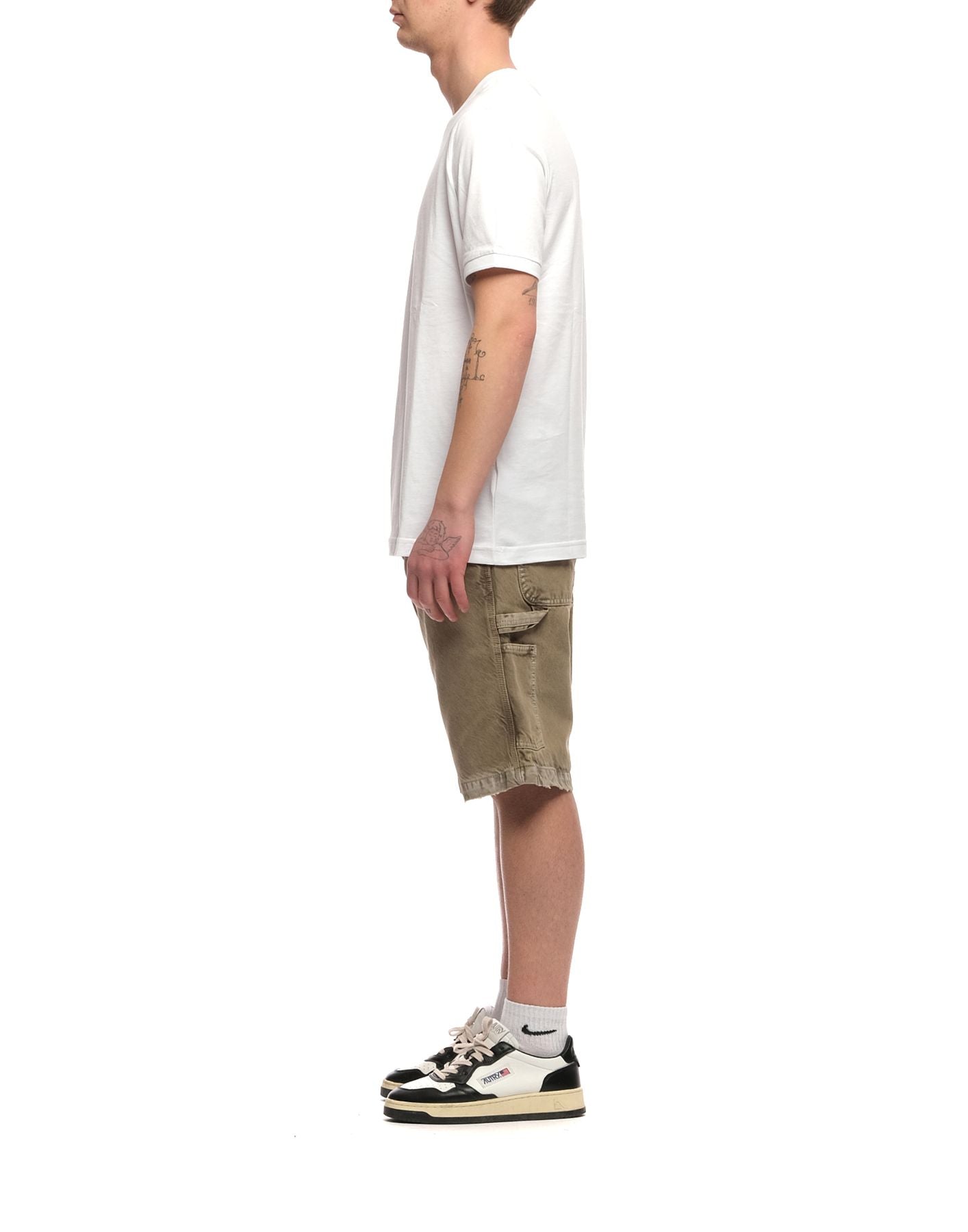 Basic T-Shirt With Ribbed Crew Neck