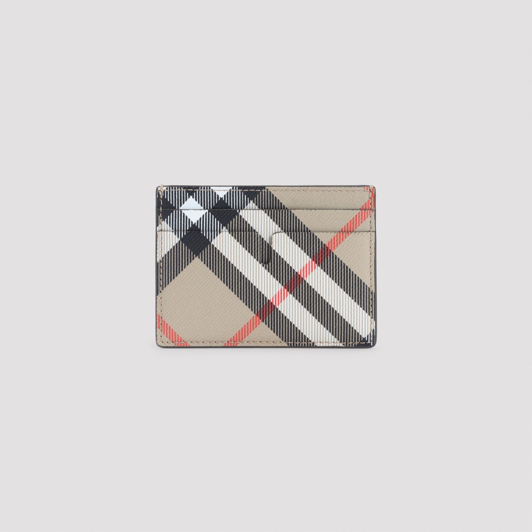 Classic Check Pattern Wallet with Textured Finish